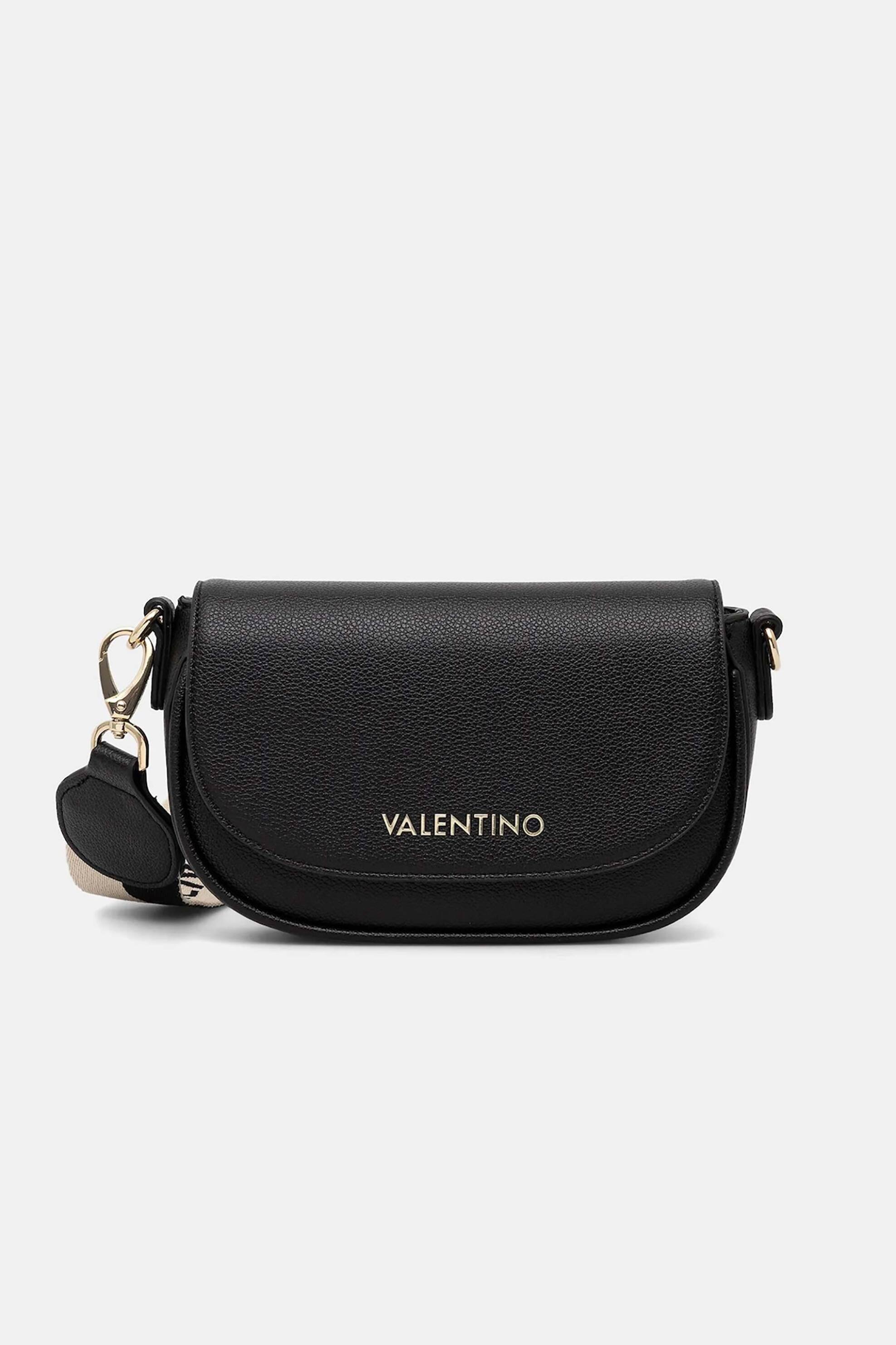 Valentino γυναικεία τσάντα crossbody με μεταλλικό λογότυπο "Doris Re" - 73LVBS9ON09/DOR Μαύρο
