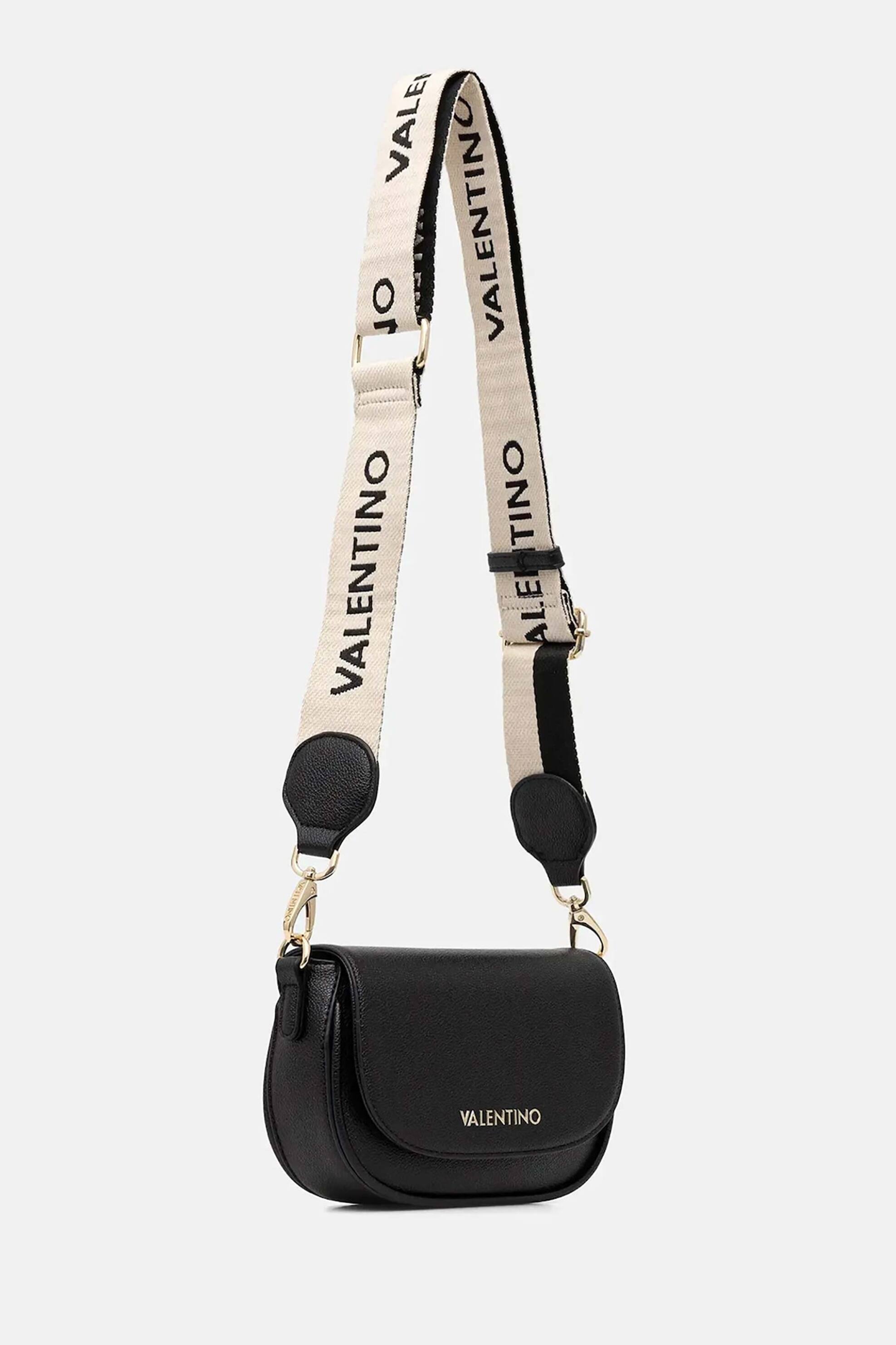 Valentino γυναικεία τσάντα crossbody με μεταλλικό λογότυπο 