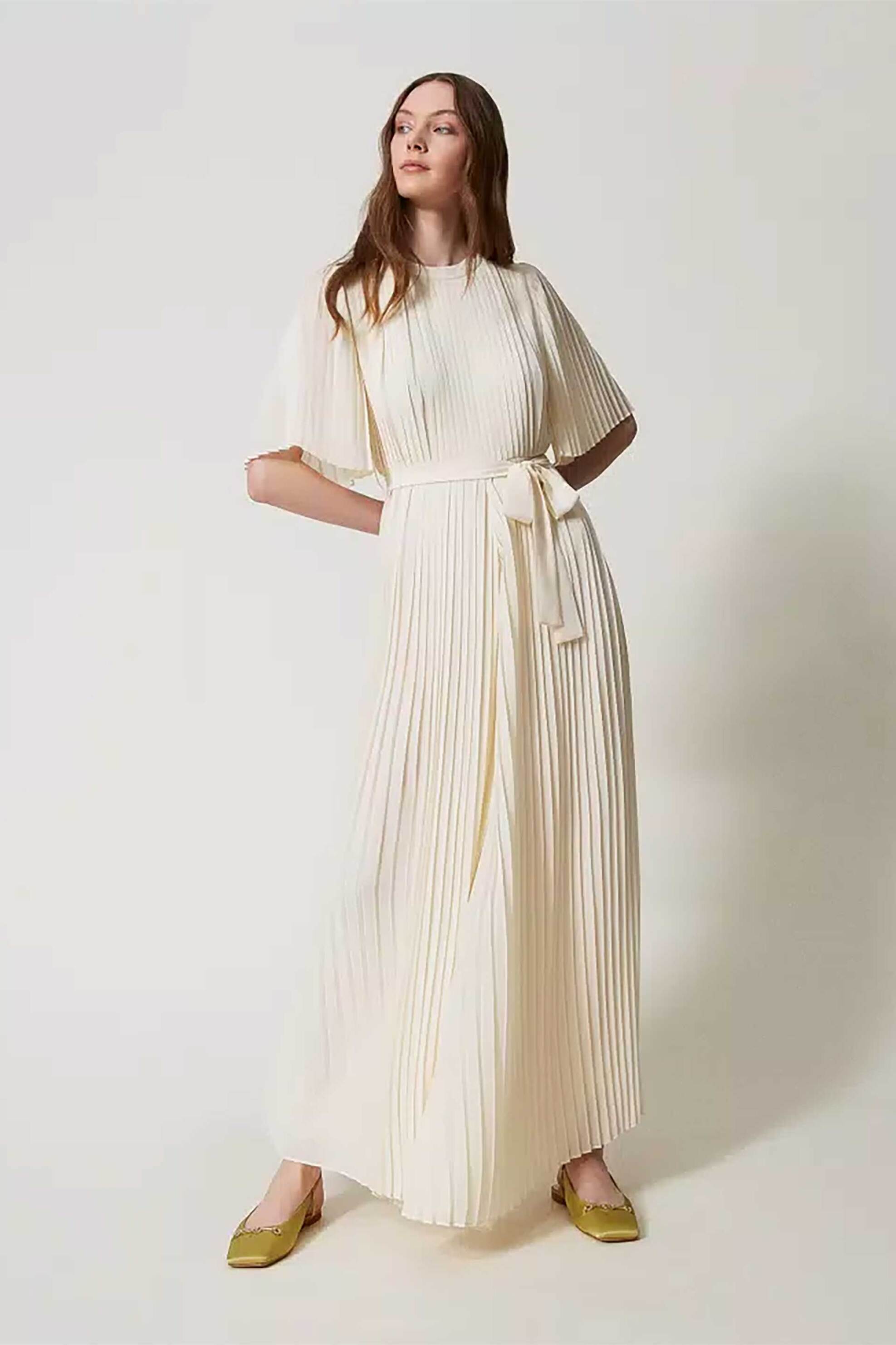  Twinset γυναικεία φόρμα ολόσωμη πλισέ - 251TP2050 Κίτρινο Ανοιχτό 2025