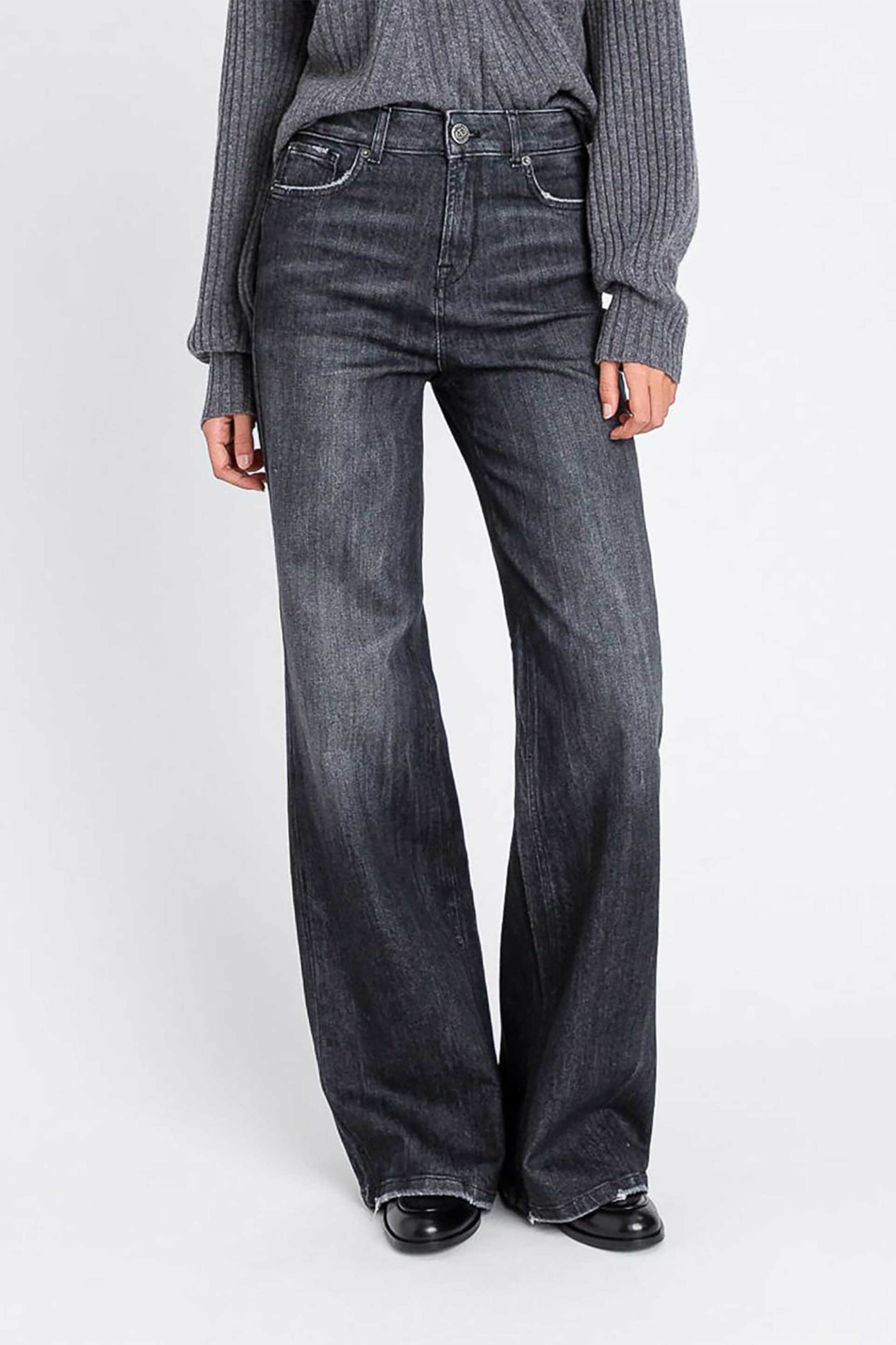 Twinset γυναικείο παντελόνι Flared Fit - 252TP2550 Μαύρο
