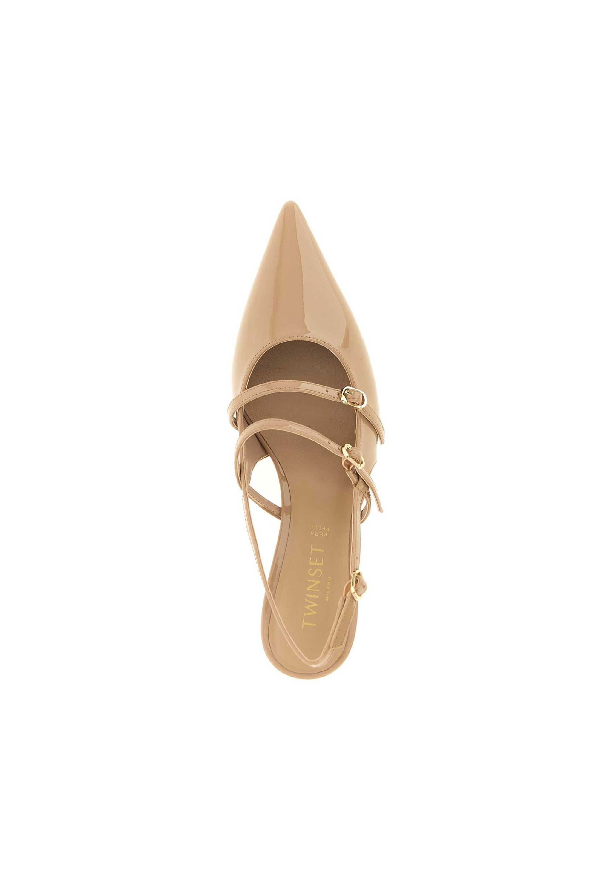 TWINSET Twinset γυναικεία slingbacks με λουράκια - 261TCP044 Μπεζ - 3