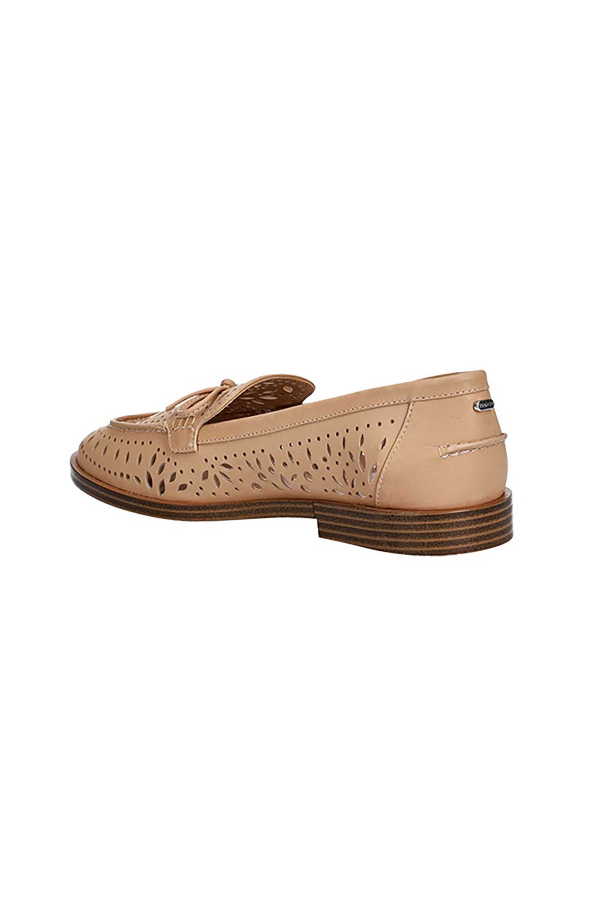 TWINSET Twinset γυναικεία μοκασίνια με διάτρητο σχέδιο - 261TCP084 Μπεζ - 4
