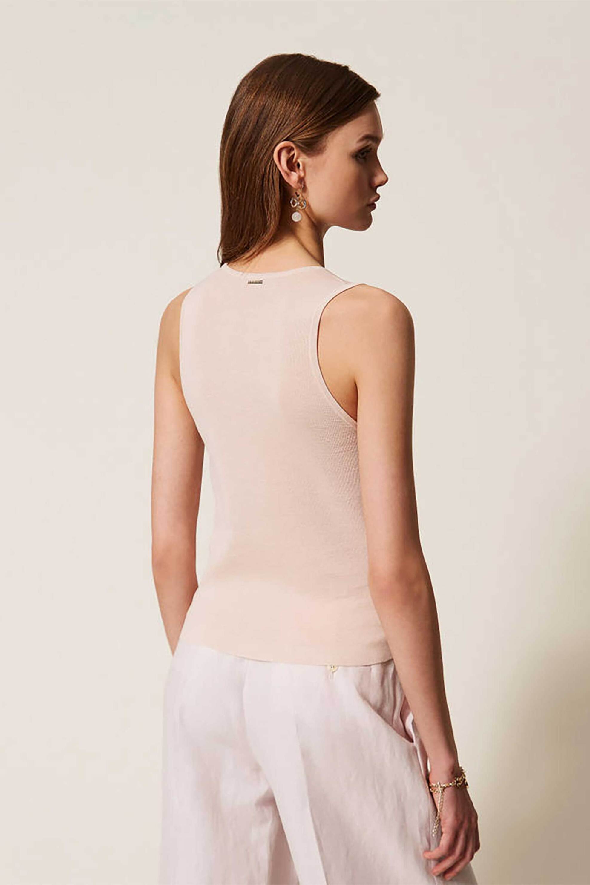 Twinset Γυναικείο Τοπ με Παγιέτα - 261Tp3301 Ροζ