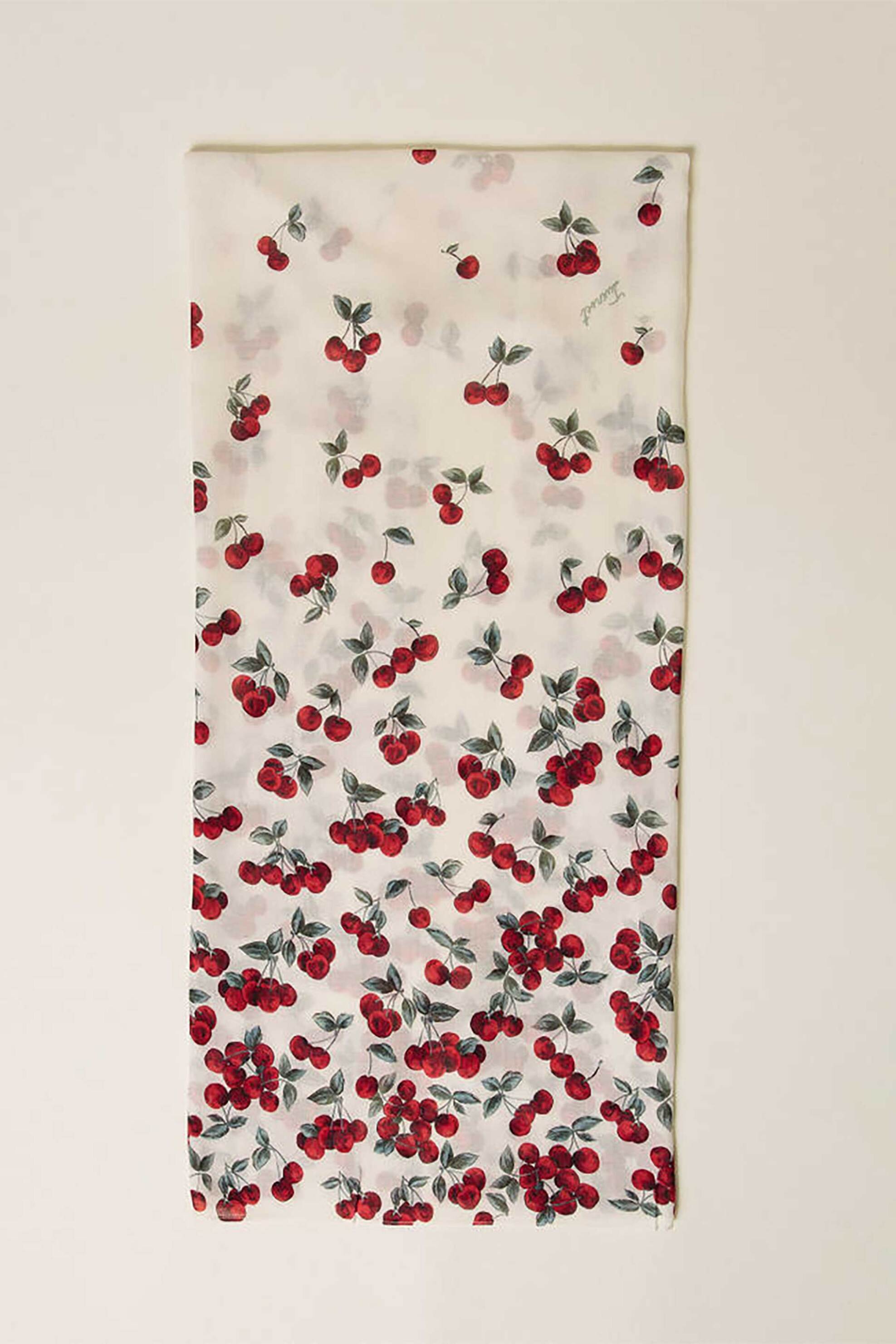 TWINSET Twinset γυναικείο κασκόλ με cherry print - 261TO5520 Λευκό