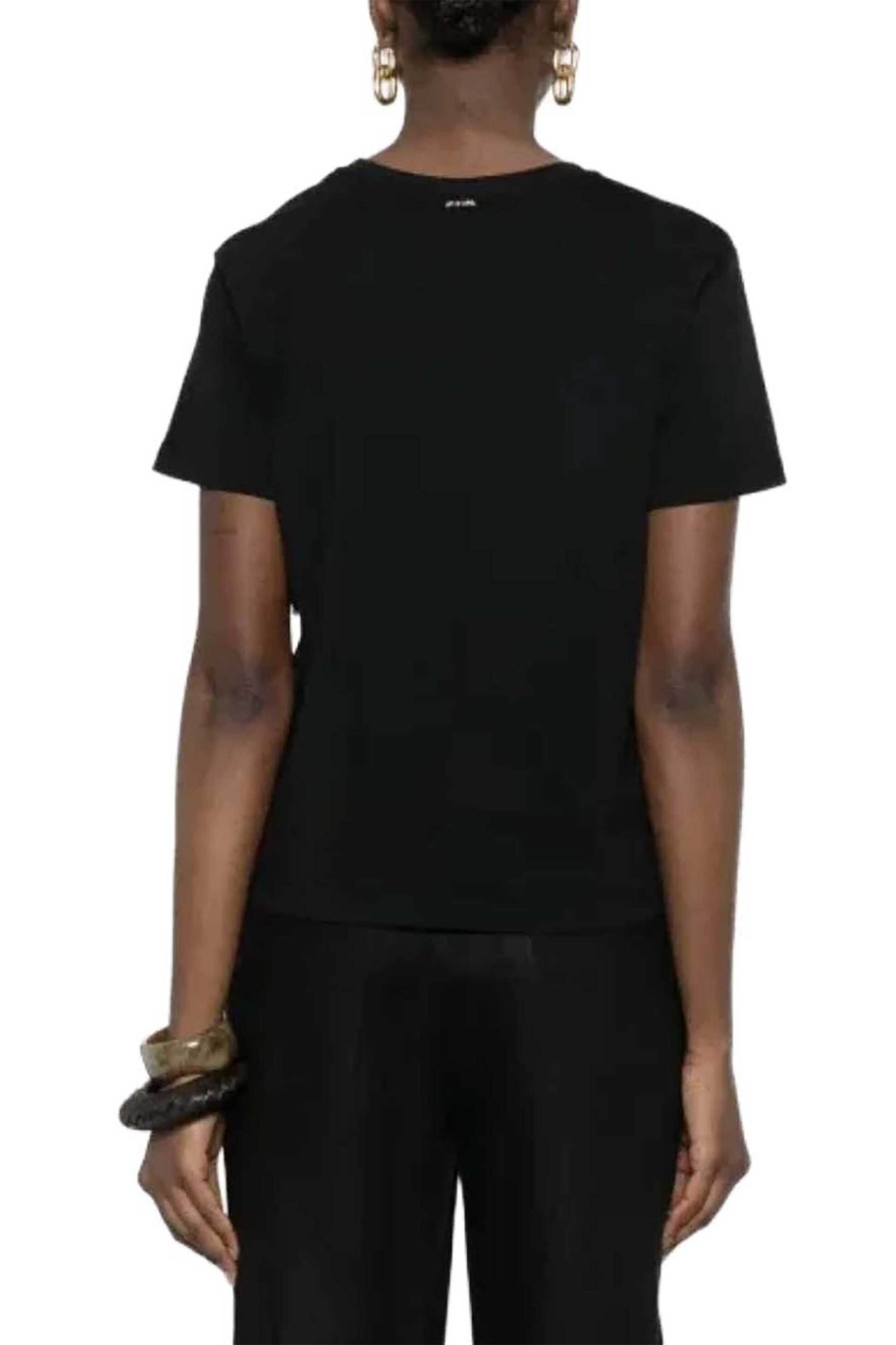 Twinset γυναικείο T-shirt με δαντέλα - 261TT2490 Μαύρο