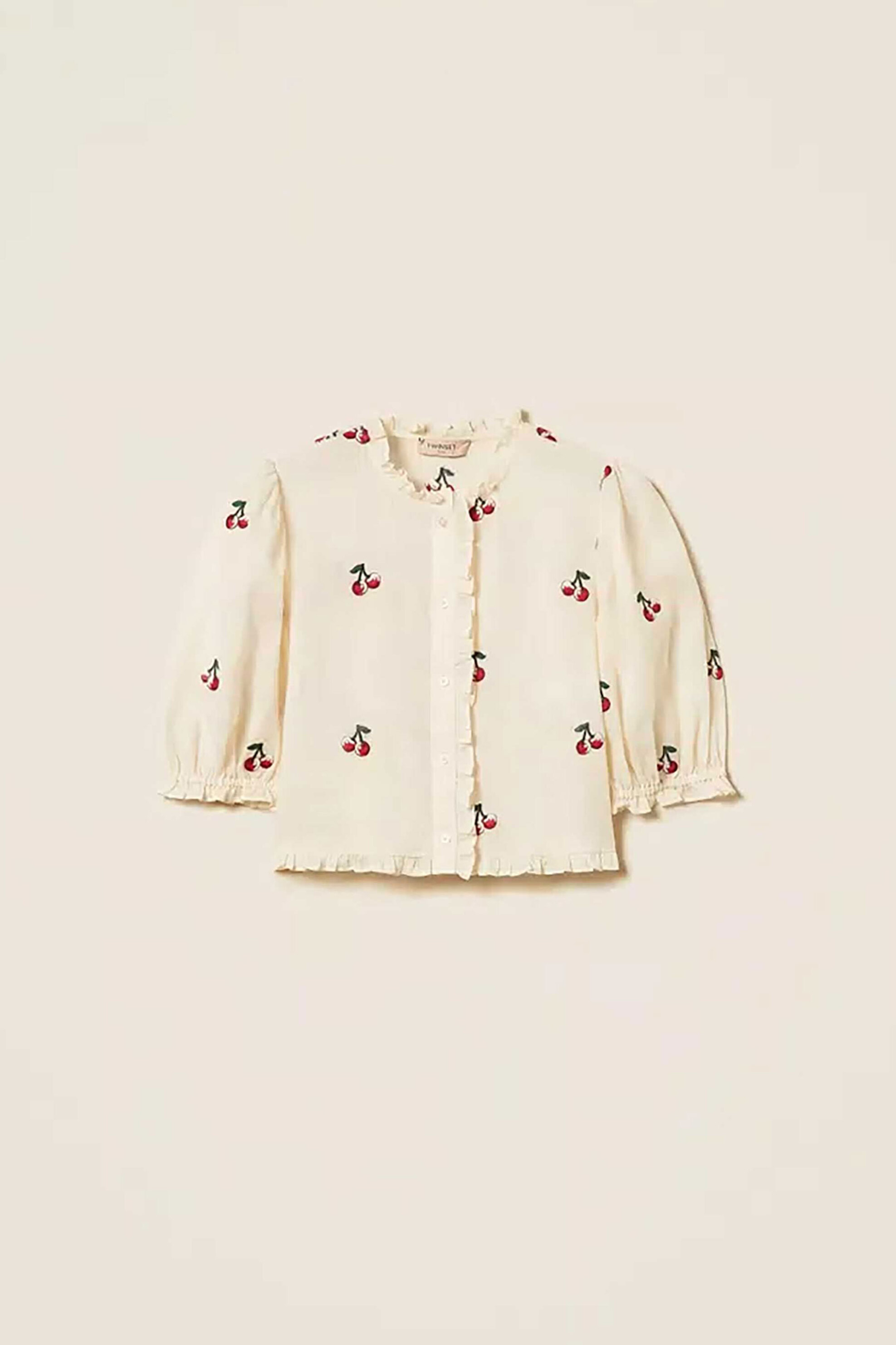 Twinset Γυναικείο Πουκάμισο με All-Over Print - 261Tt2420 Κρέμ