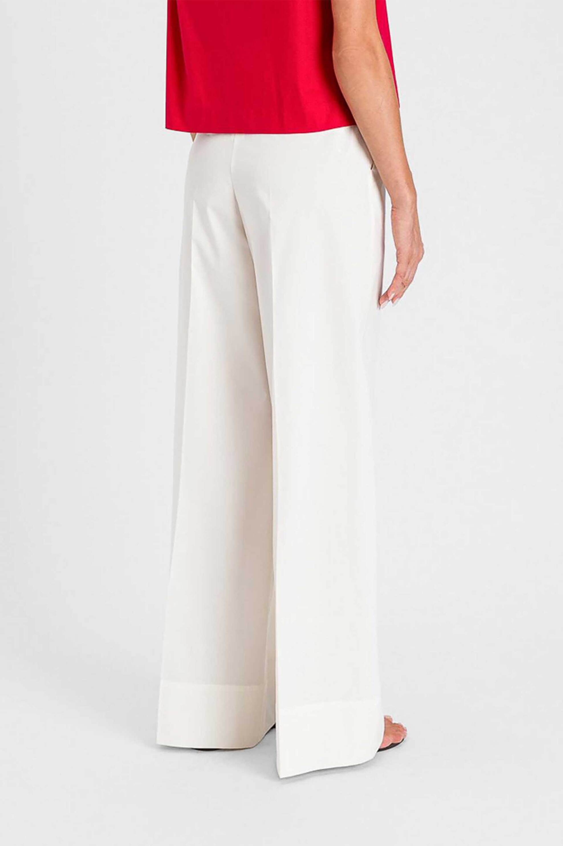 TWINSET Twinset γυναικείο παντελόνι Wide Leg - 261TT2150 Εκρού - 3