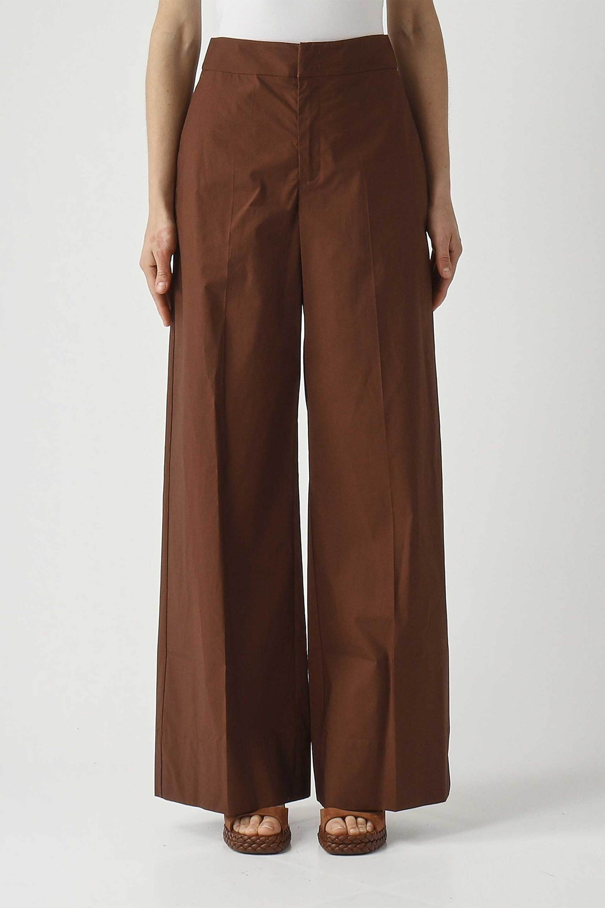 Twinset γυναικείο παντελόνι Wide Leg - 261TT2150 Καφέ