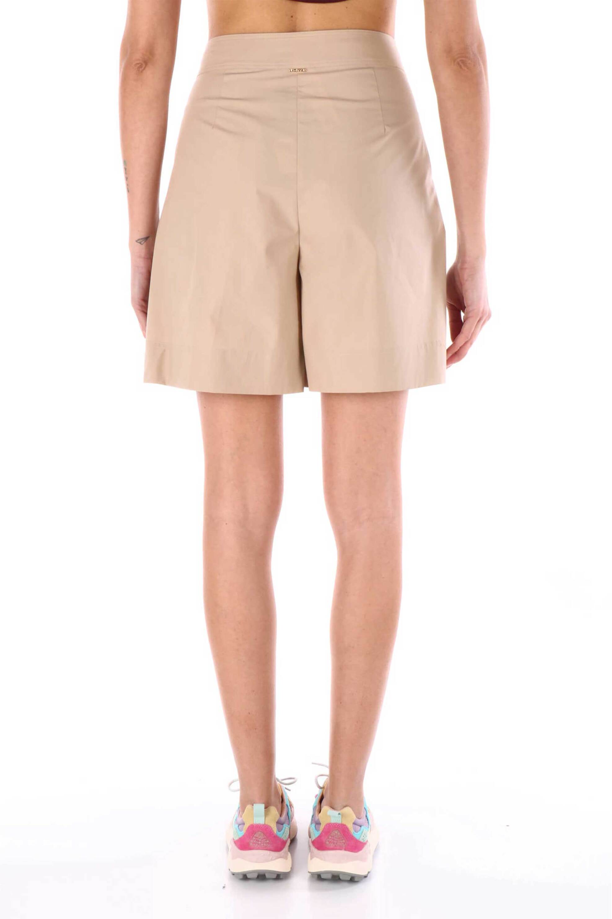 TWINSET Twinset γυναικείο σορτς με πιέτες - 261TT2232 Μπεζ - 3