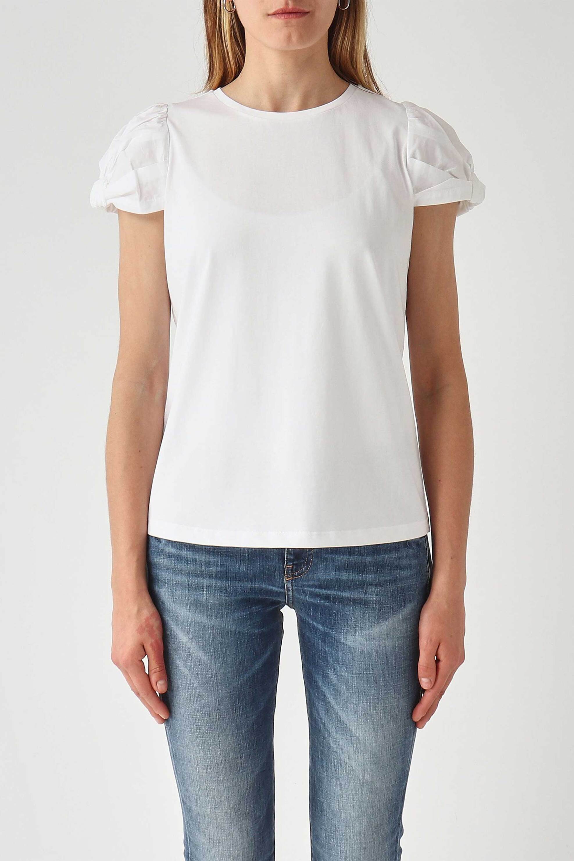 Twinset γυναικείο T-shirt με balloon μανίκια - 261TT2060 Λευκό