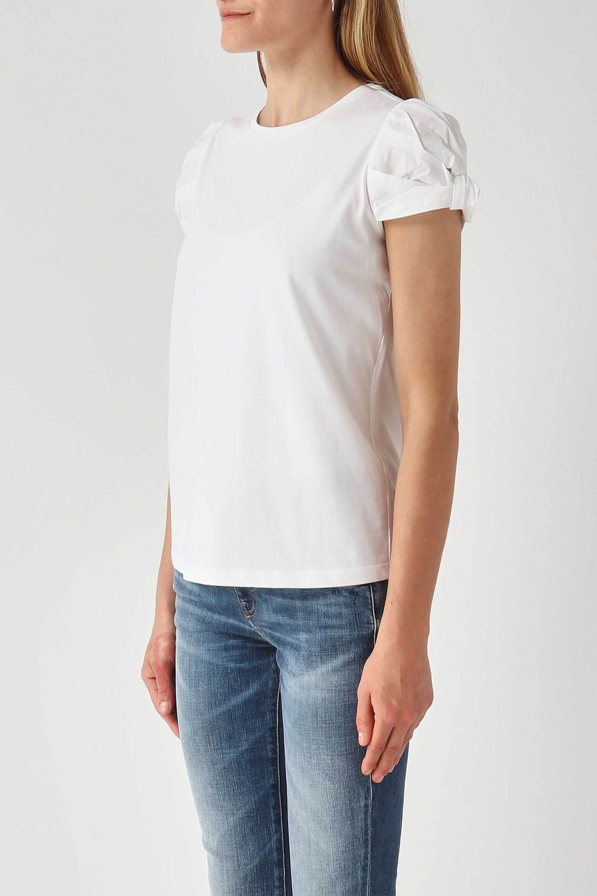 Twinset γυναικείο T-shirt με balloon μανίκια - 261TT2060 Λευκό