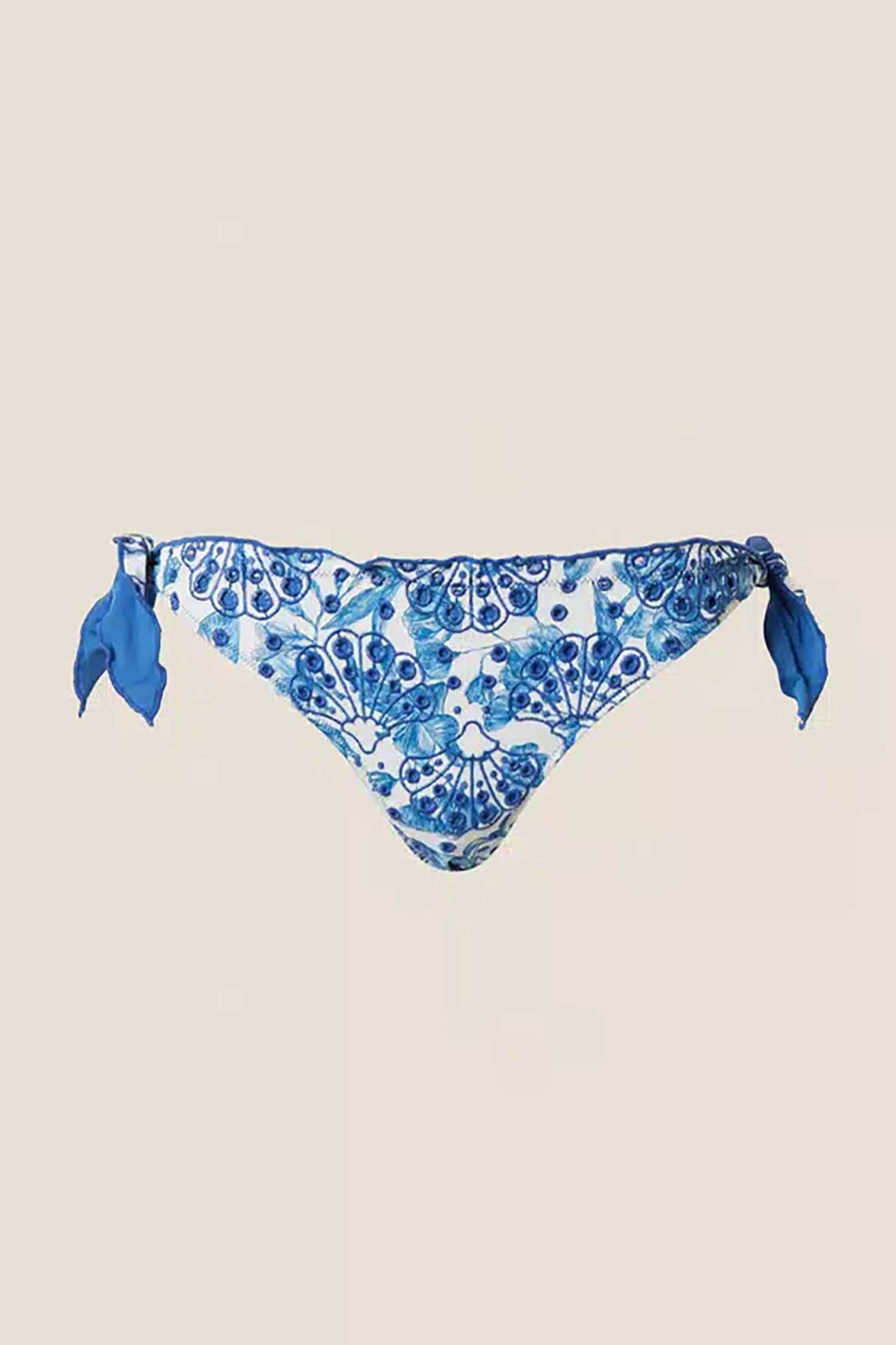 Twinset γυναικείο μαγιό μπικίνι σλιπ με all-over print - 261LMMD88 Μπλε
