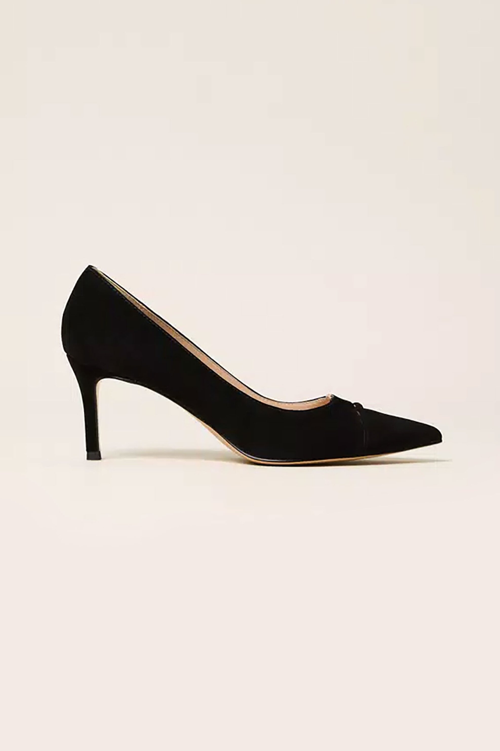 TWINSET Twinset γυναικείες γόβες suede με μεταλλική λεπτομέρεια - 262TCP014 Μαύρο