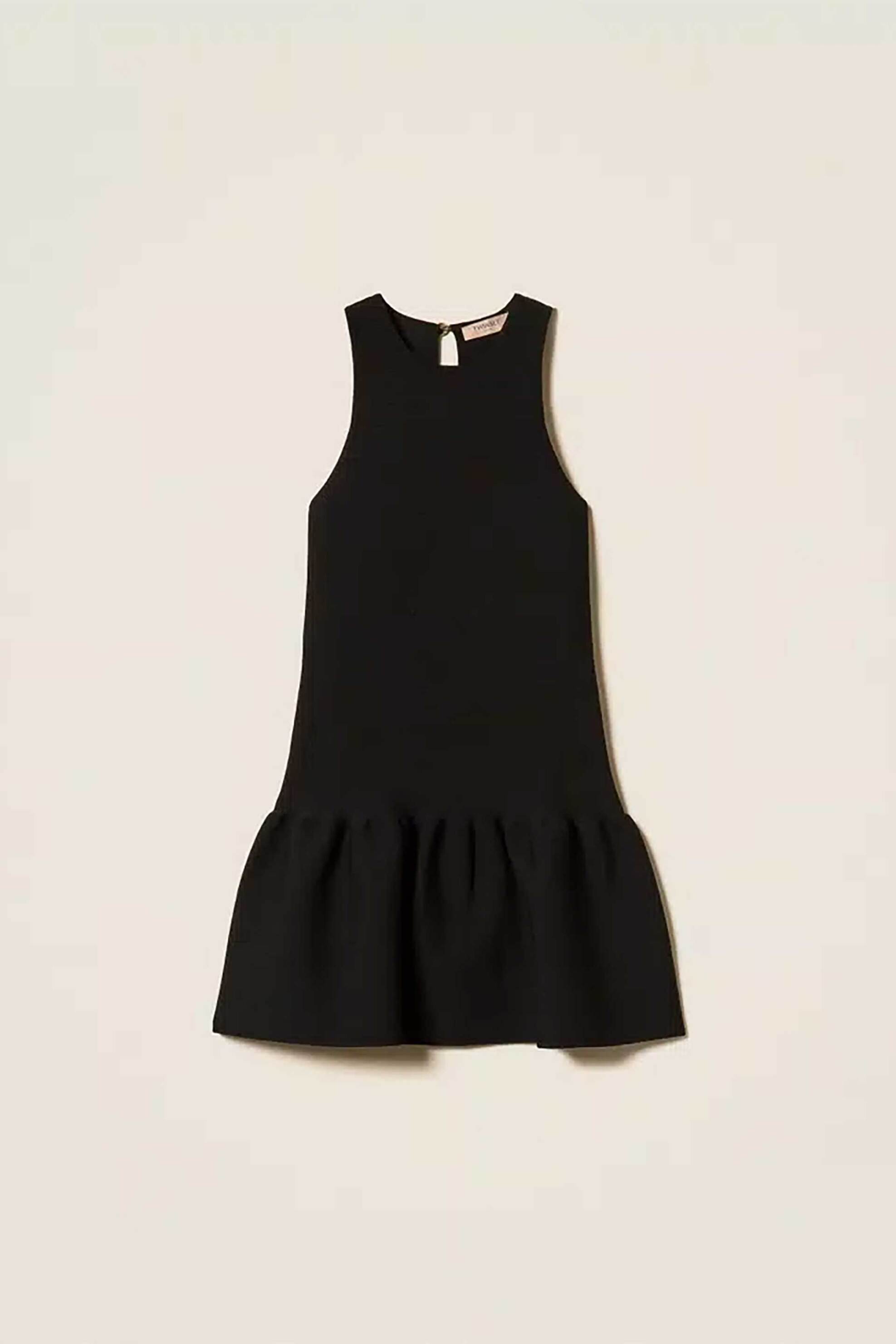 TWINSET Twinset γυναικείο mini φόρεμα με βολάν στο κάτω μέρος - 262TP3144 Μαύρο - 4
