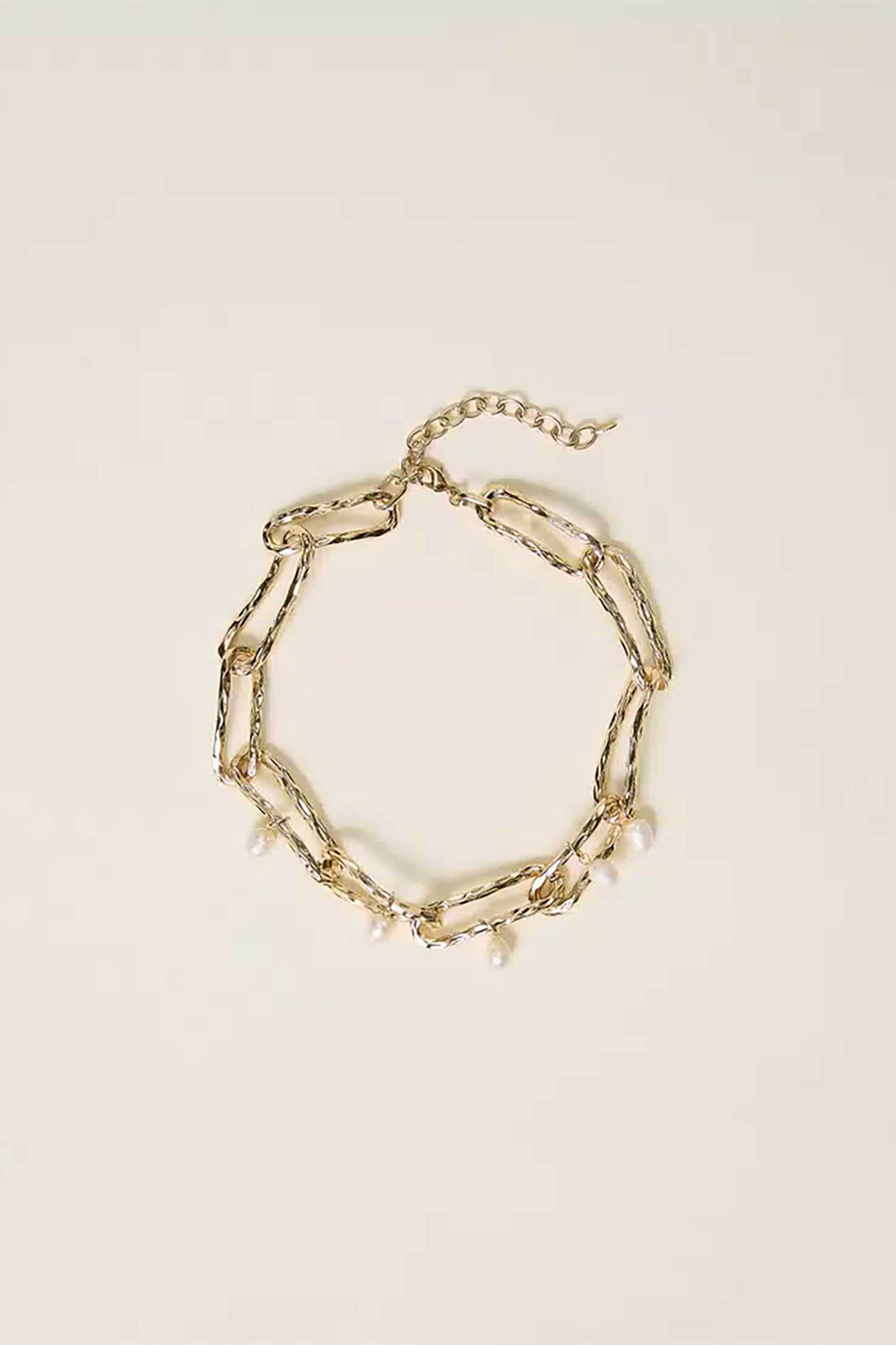 Twinset γυναικείο κολιέ choker με πέρλες - 262TA4020 Χρυσό
