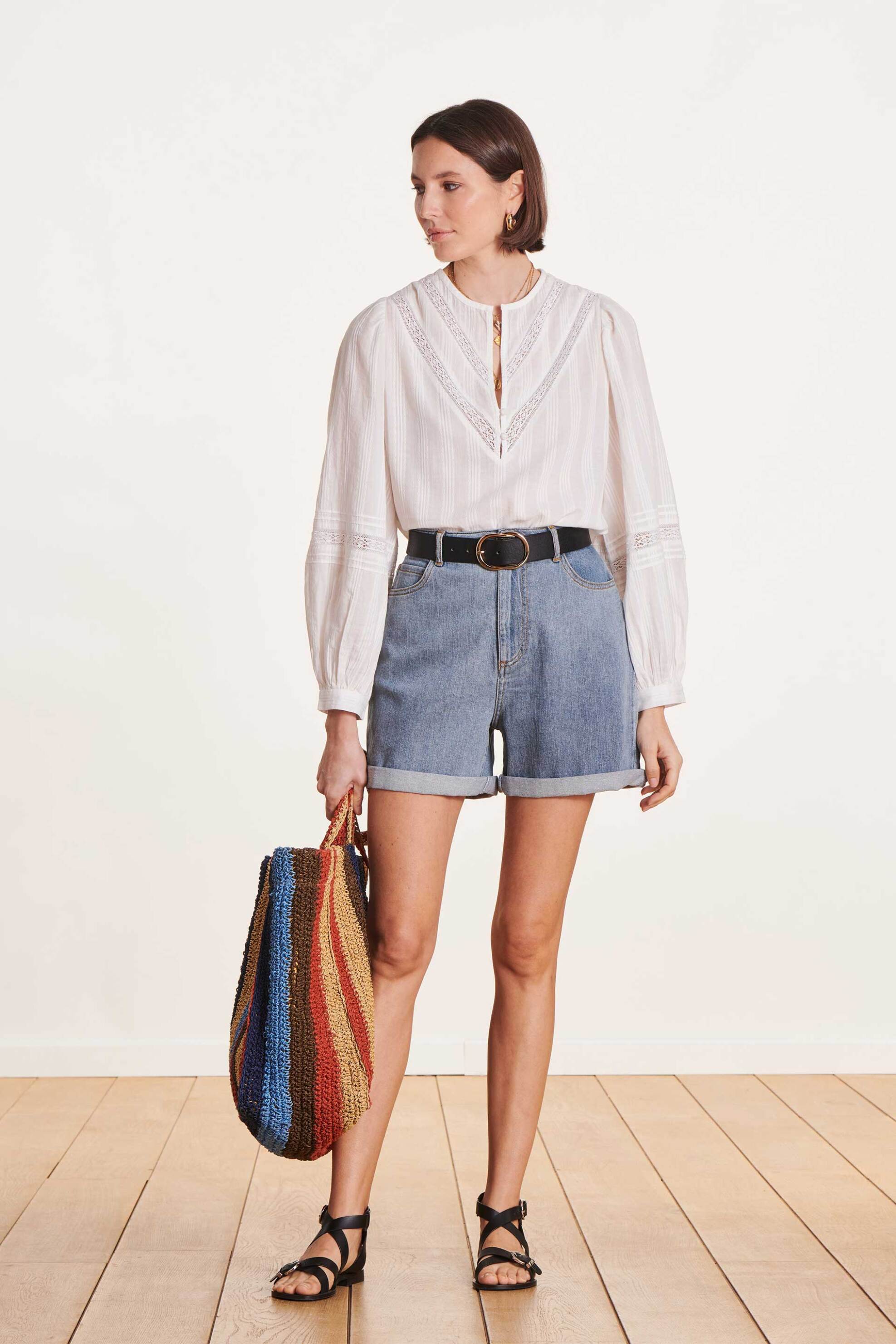  La Fée Maraboutée γυναικείο σορτς denim - FJ-SH-DRILL-H Denim Blue 2025