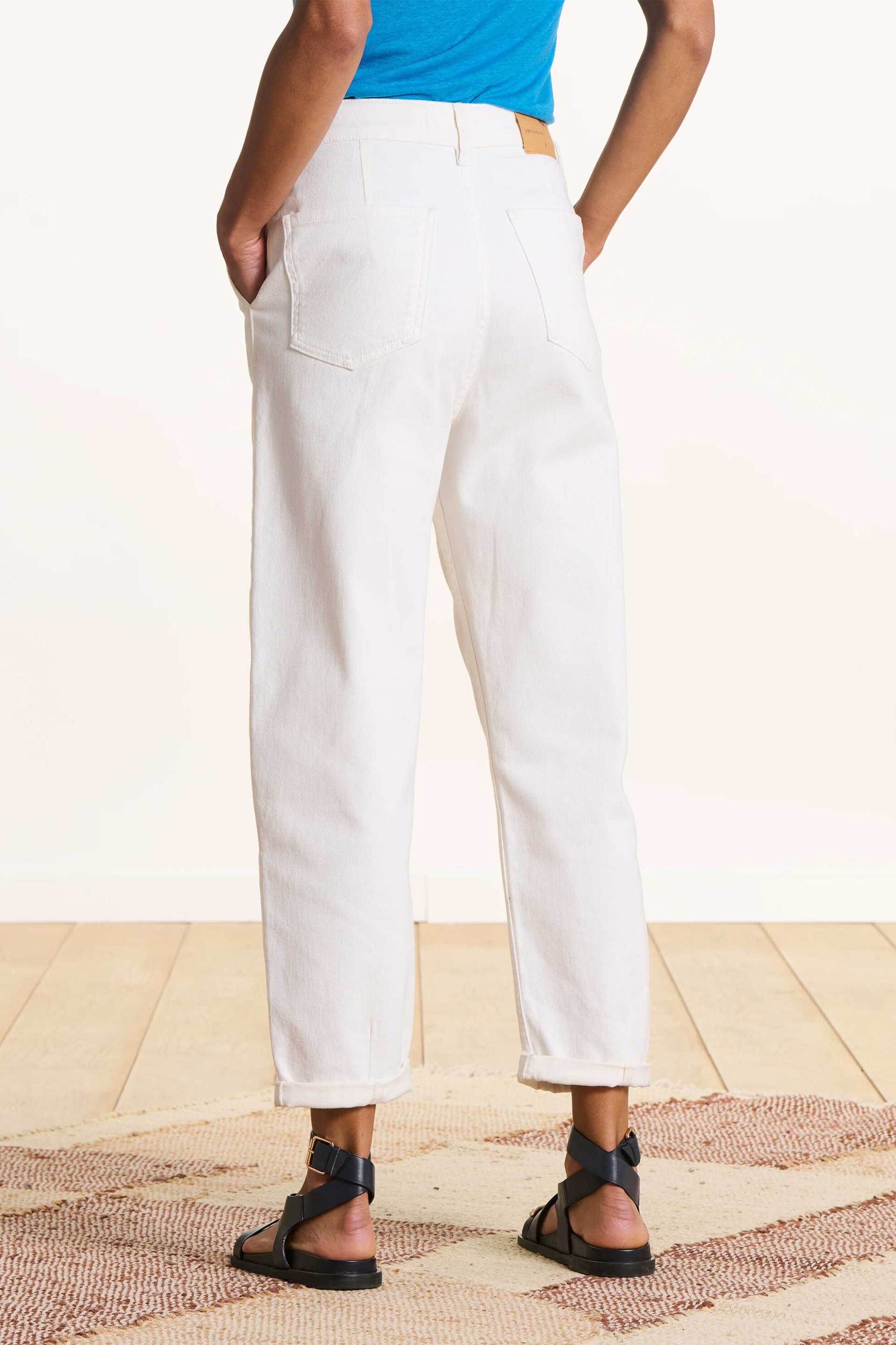 LA FEE MARABOUTEE La Fée Maraboutée γυναικείο τζιν παντελόνι Boyfriend Fit - FH-JE-CROATI-C Λευκό - 3