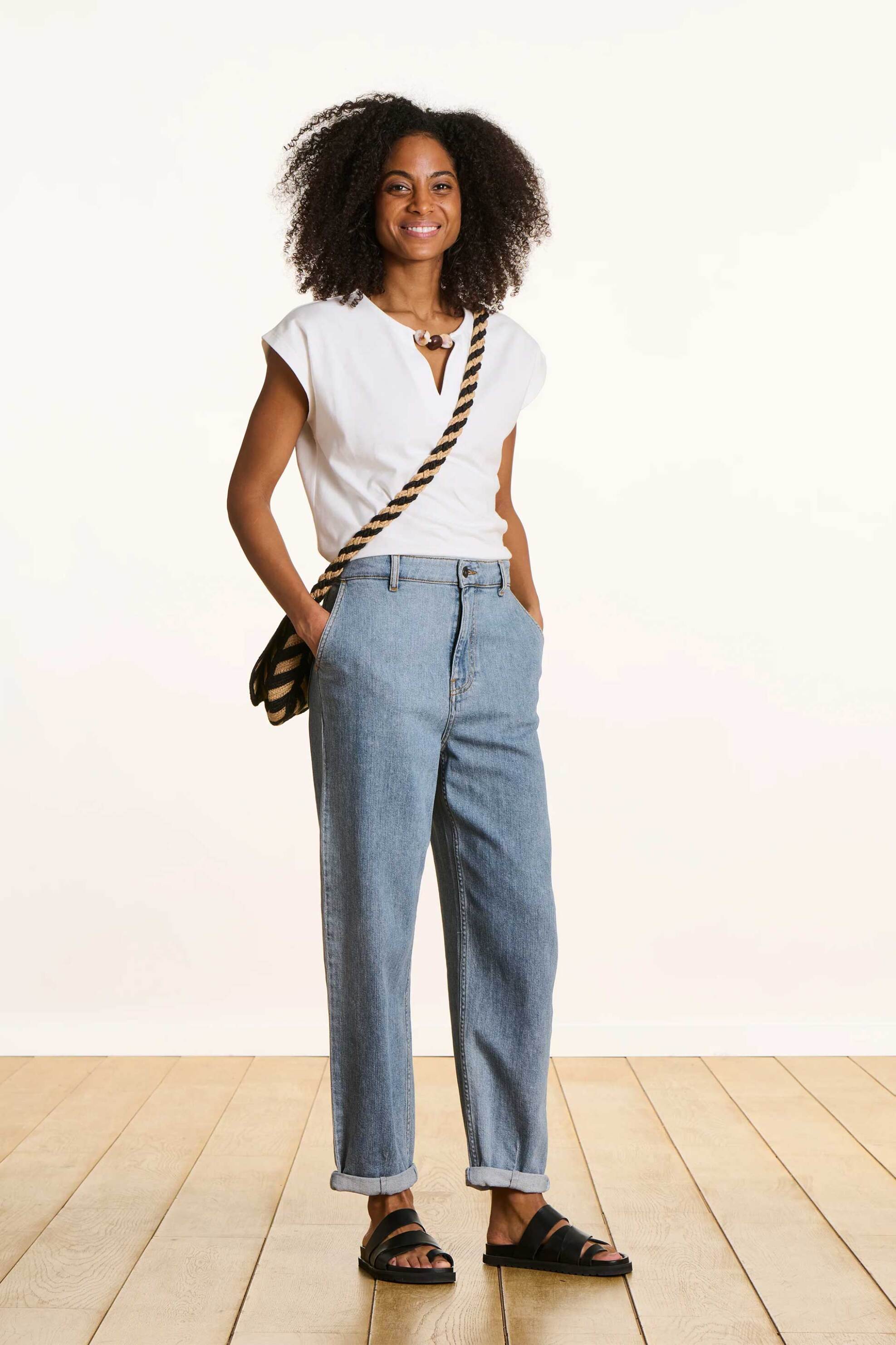 La Fée Maraboutée γυναικείο τζιν παντελόνι Boyfriend Fit - FJ-JE-CROATI-H Denim Blue