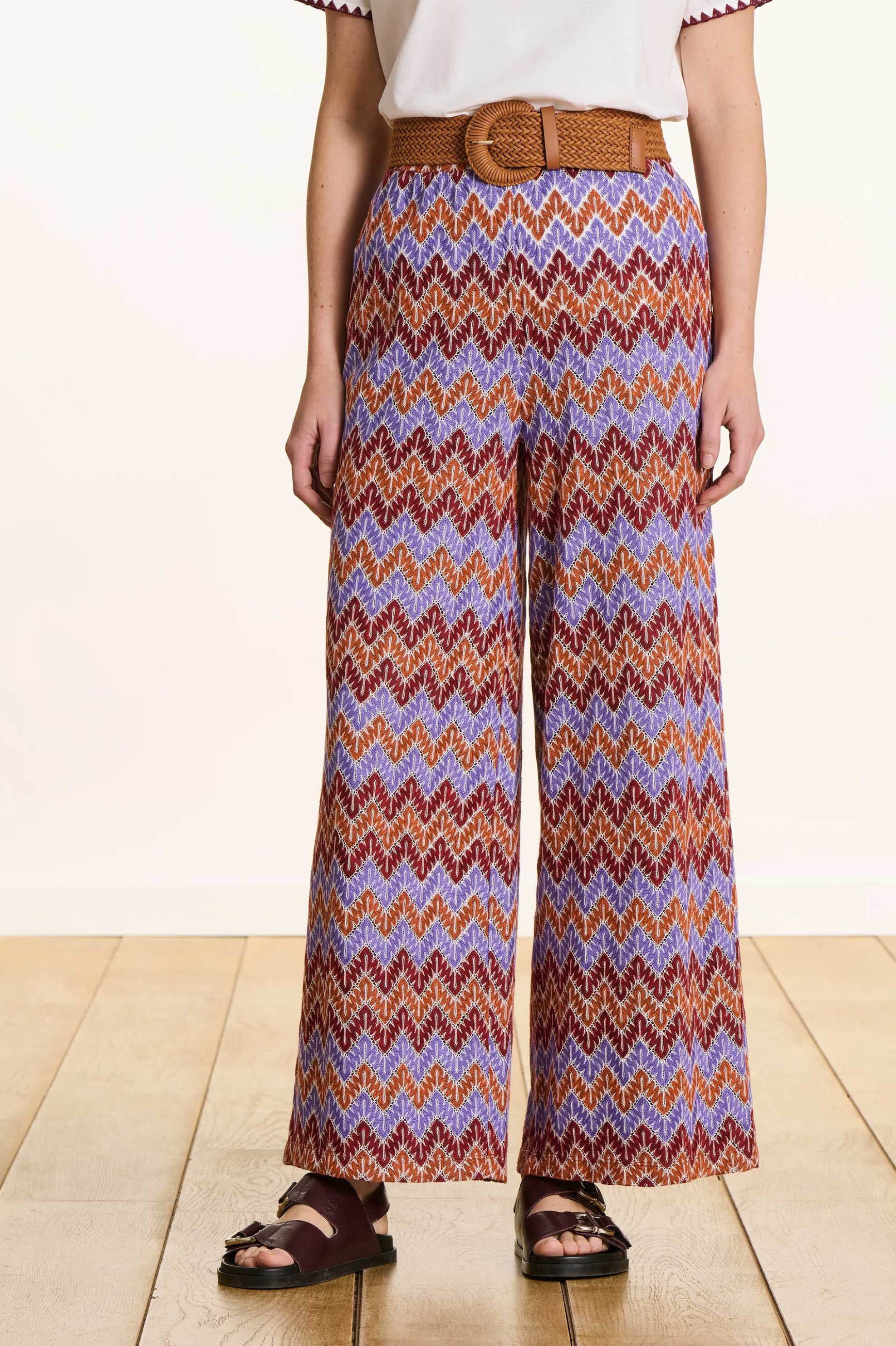LA FEE MARABOUTEE La Fée Maraboutée γυναικείο παντελόνι με all-over print Straight Fit - FL-PA-VURINA-B Μοβ - 2