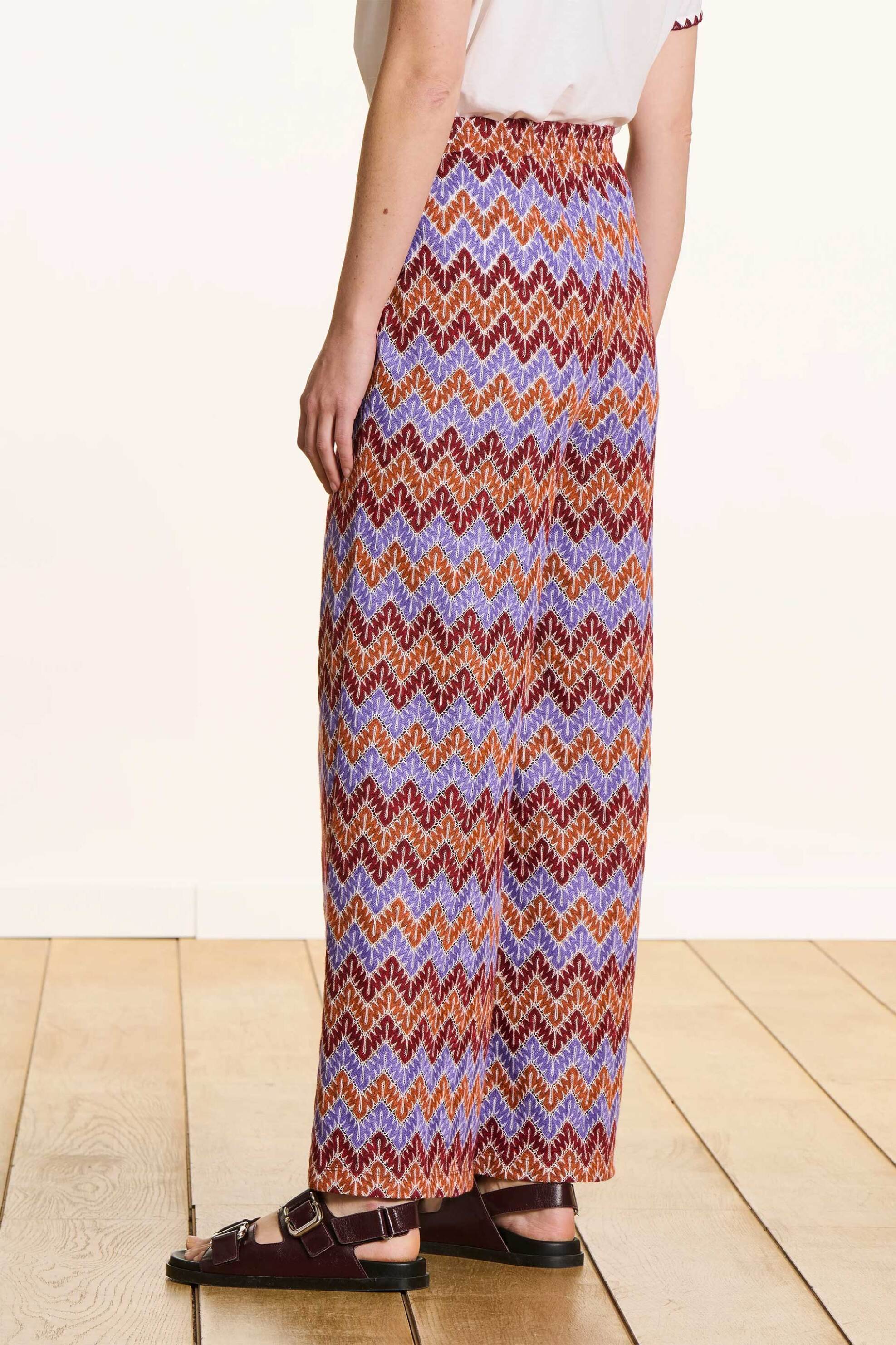 LA FEE MARABOUTEE La Fée Maraboutée γυναικείο παντελόνι με all-over print Straight Fit - FL-PA-VURINA-B Μοβ - 3