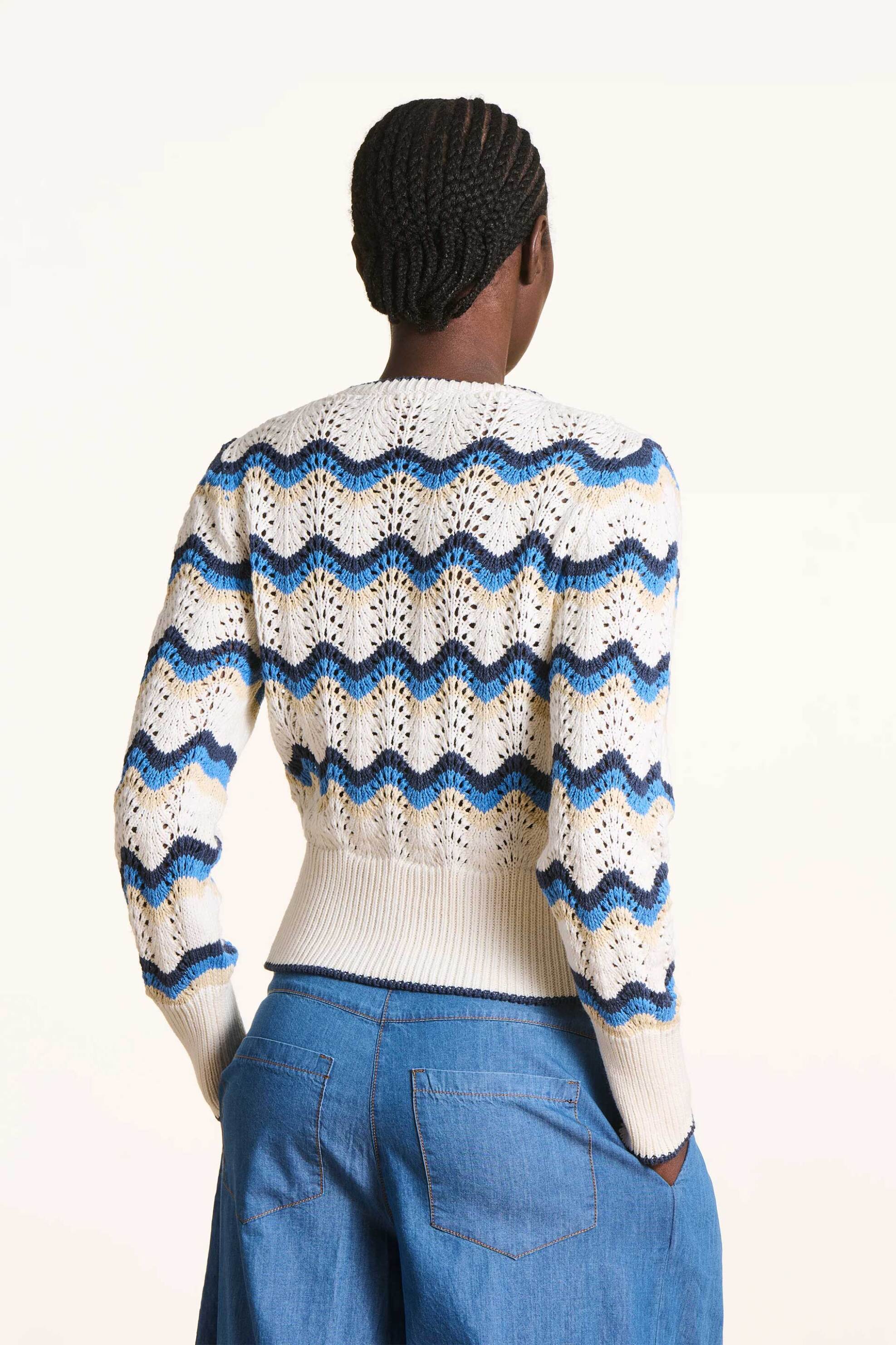 LA FEE MARABOUTEE La Fée Maraboutée γυναικείο πουλόβερ με all-over print - FL-PU-FENUA Μπλε - 2
