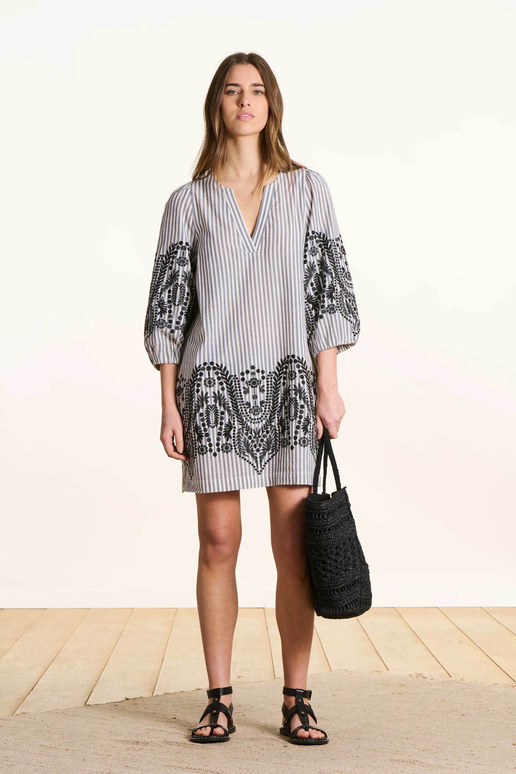 La Fée Maraboutée γυναικείο mini φόρεμα με all-over print - FL-RO-DAIA-P Μαύρο
