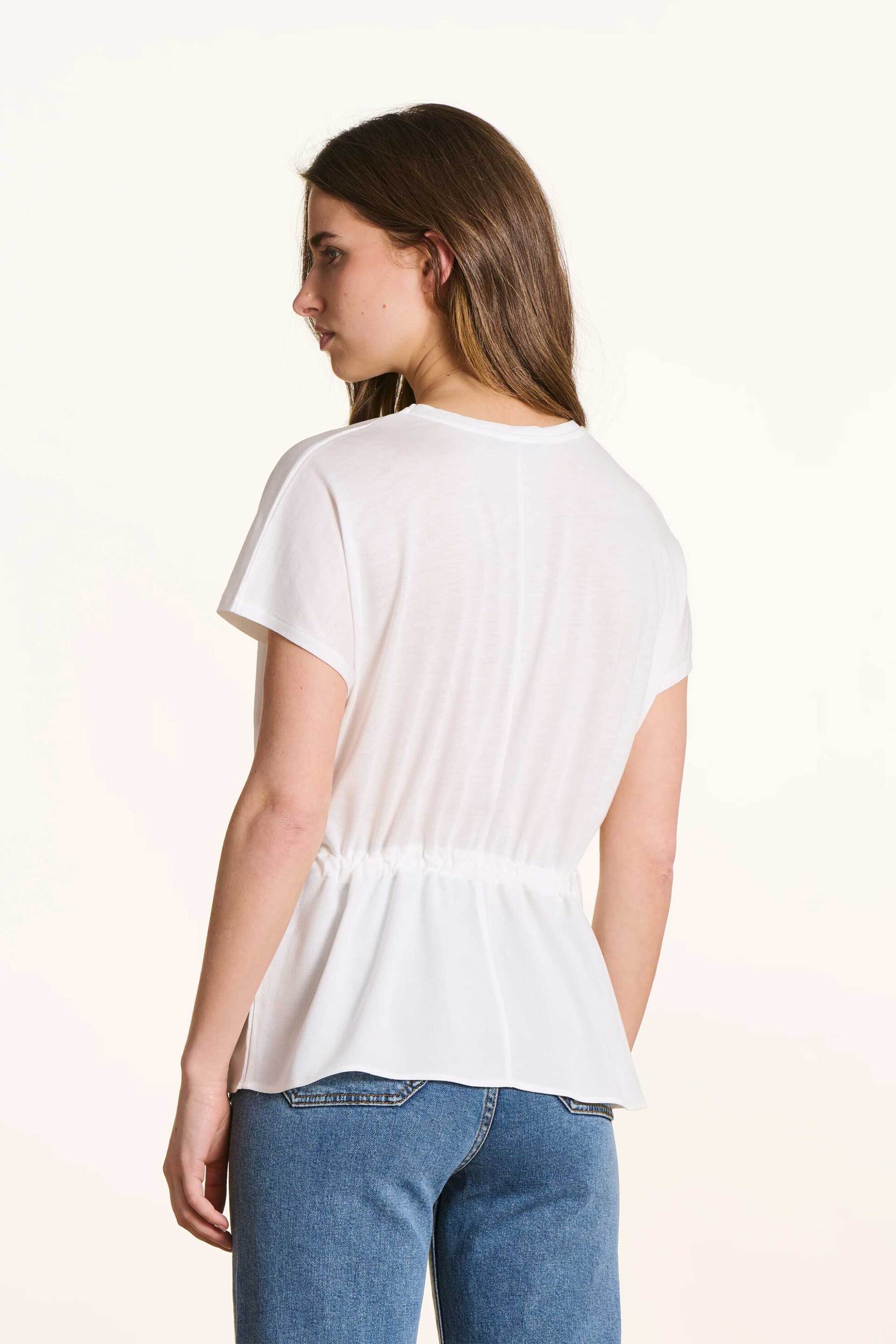 LA FEE MARABOUTEE La Fée Maraboutée γυναικεία μπλούζα μονόχρωμη Loose Fit - FL-TS-FINESSE-M Εκρού - 3