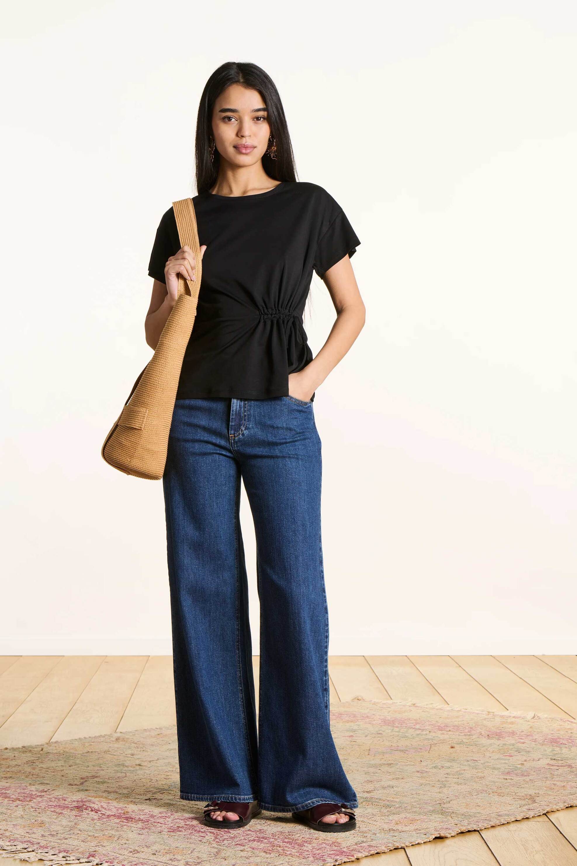 LA FEE MARABOUTEE La Fée Maraboutée γυναικεία μπλούζα μονόχρωμη Loose Fit - FL-TS-FLUX-L Μαύρο - 2