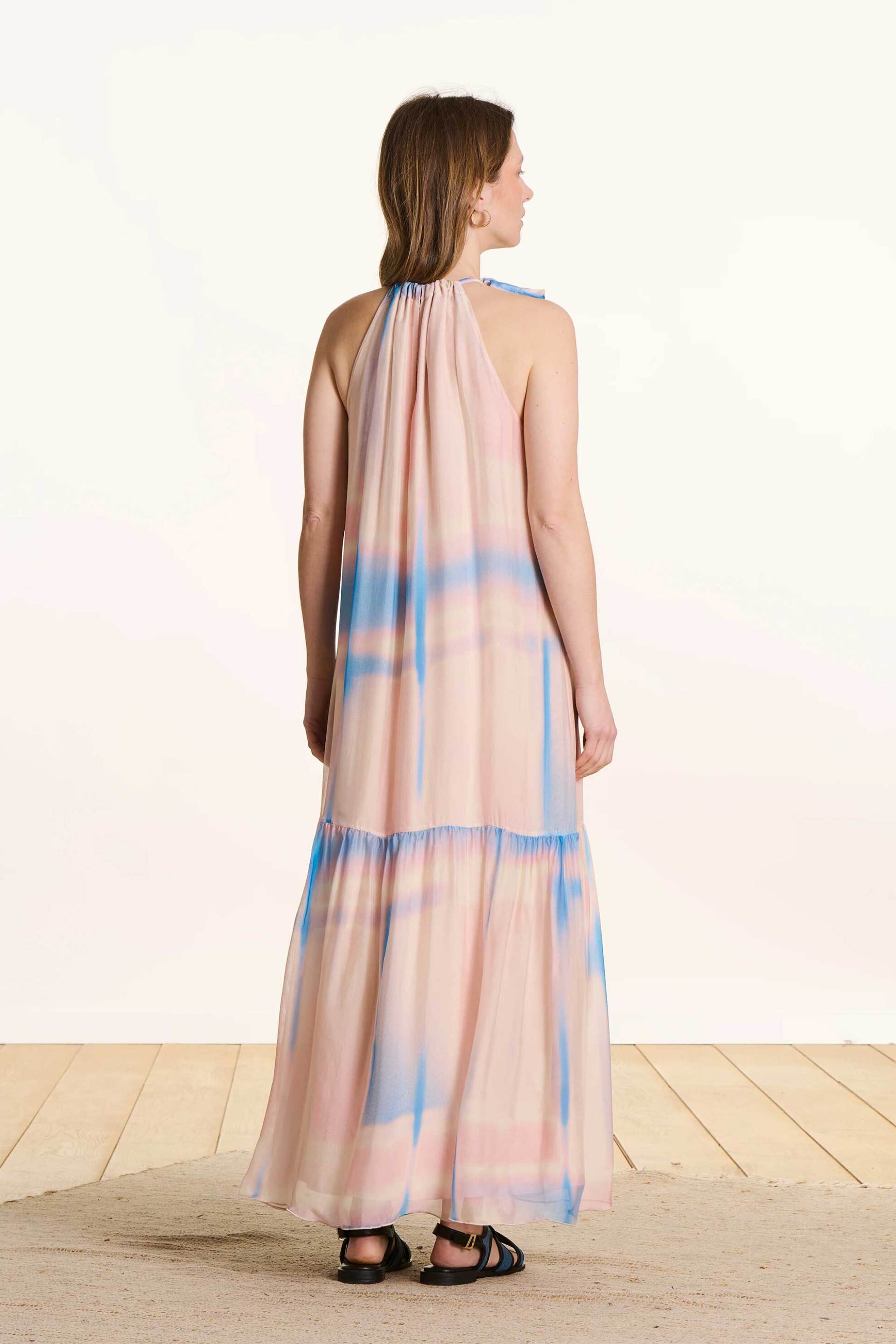 LA FEE MARABOUTEE La Fée Maraboutée γυναικείο αμάνικο midi φόρεμα με tie-dye print - FL-RO-FURSI-S Ροζ - 3