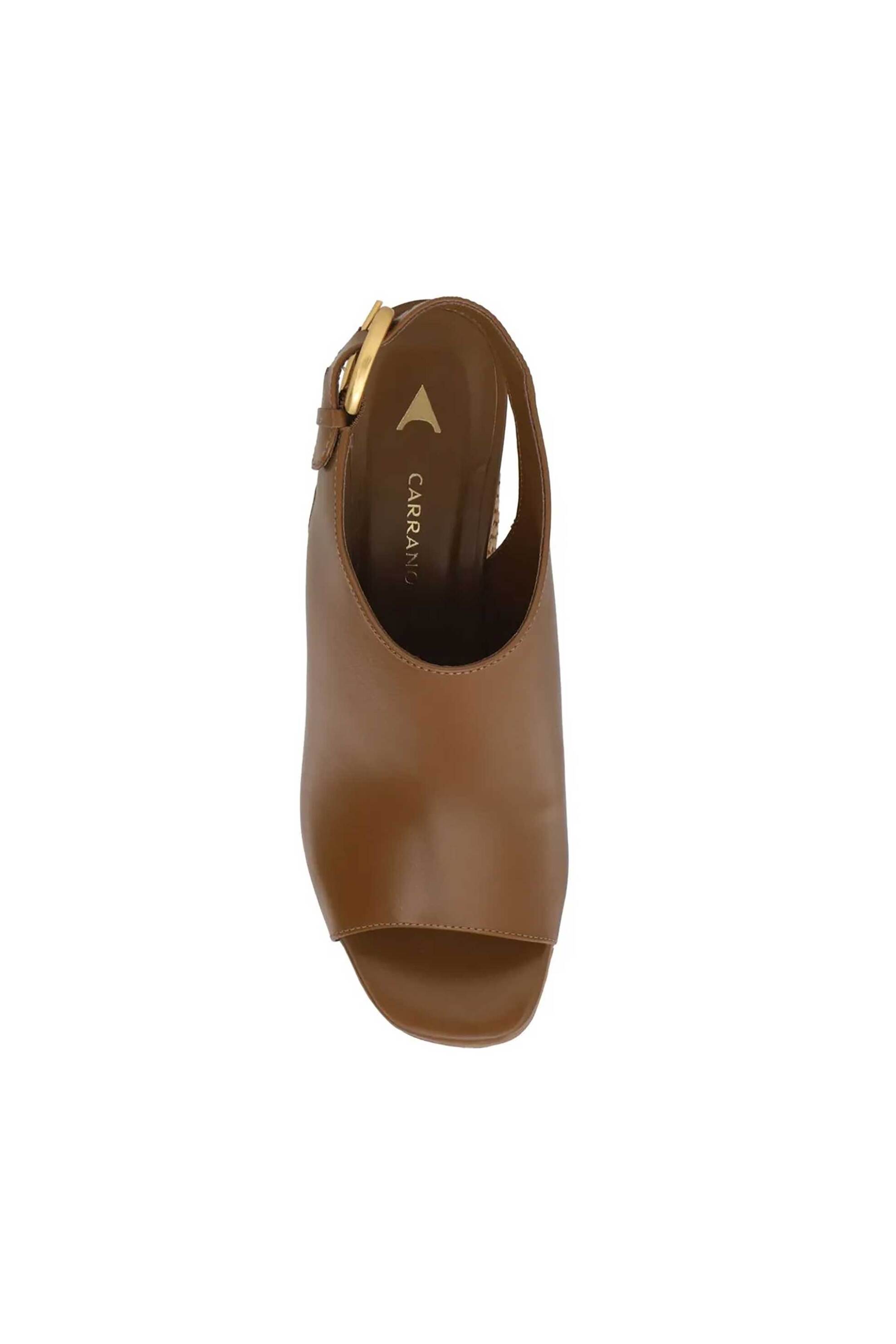 Carrano Γυναικείες Δερμάτινες Πλατφόρμες Peep Toe - 154133-Tb02 Ταμπά