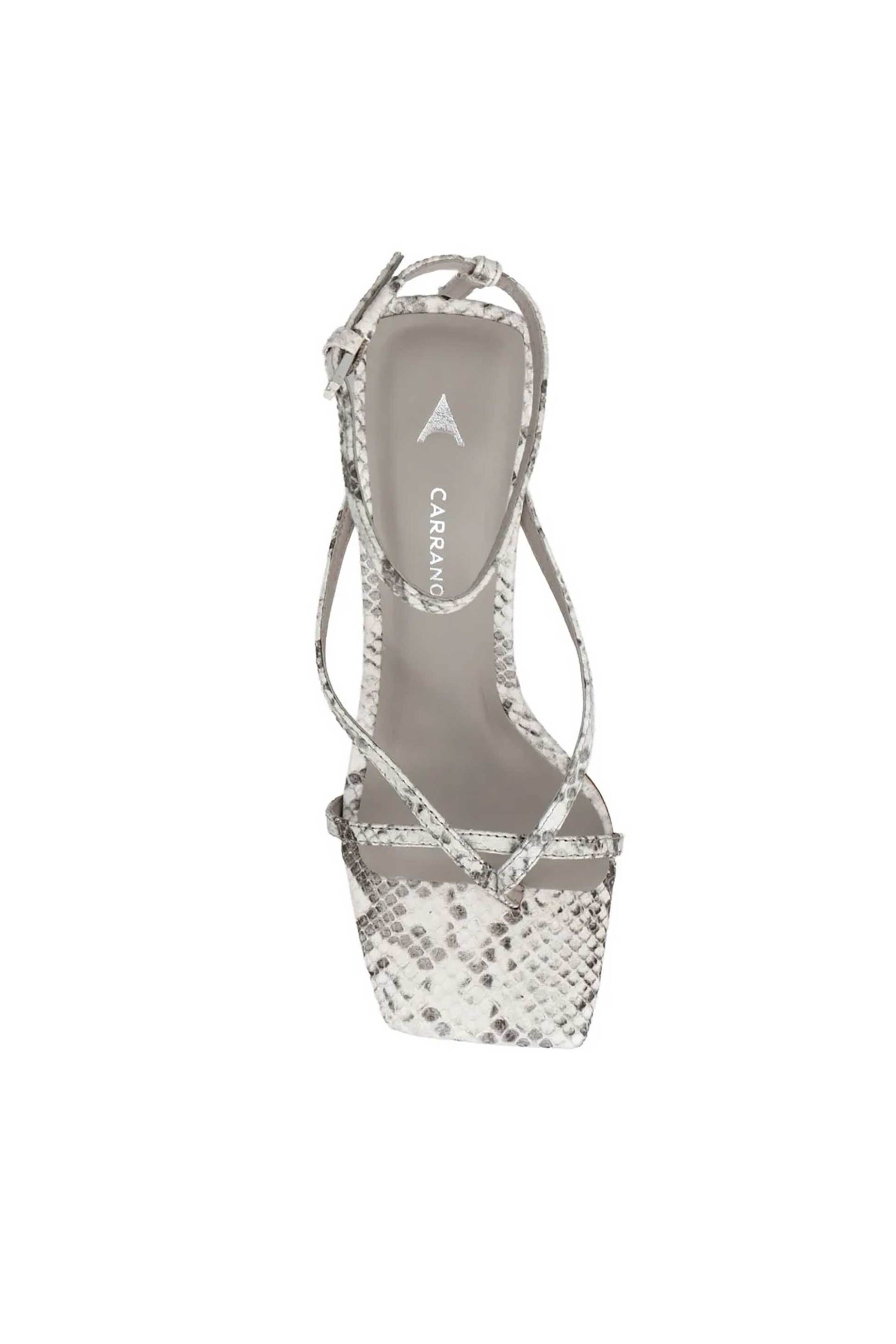 Carrano Γυναικεία Πέδιλα με Χαμηλό Τακούνι Και Animal Print - 539010-Cab01 Ασπρόμαυρο