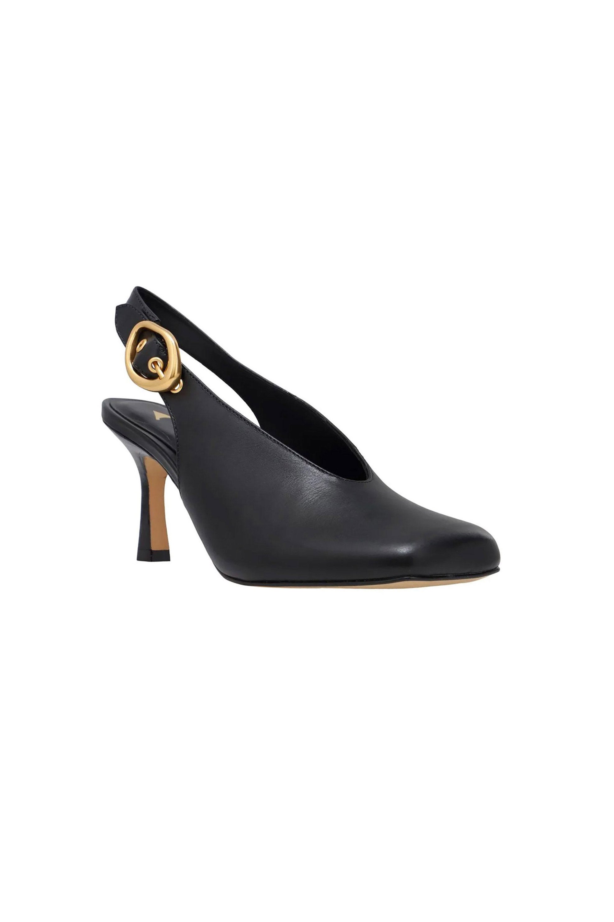 Carrano γυναικείες δερμάτινες γόβες slingback - 761007-FACL01 Μαύρο φωτογραφία