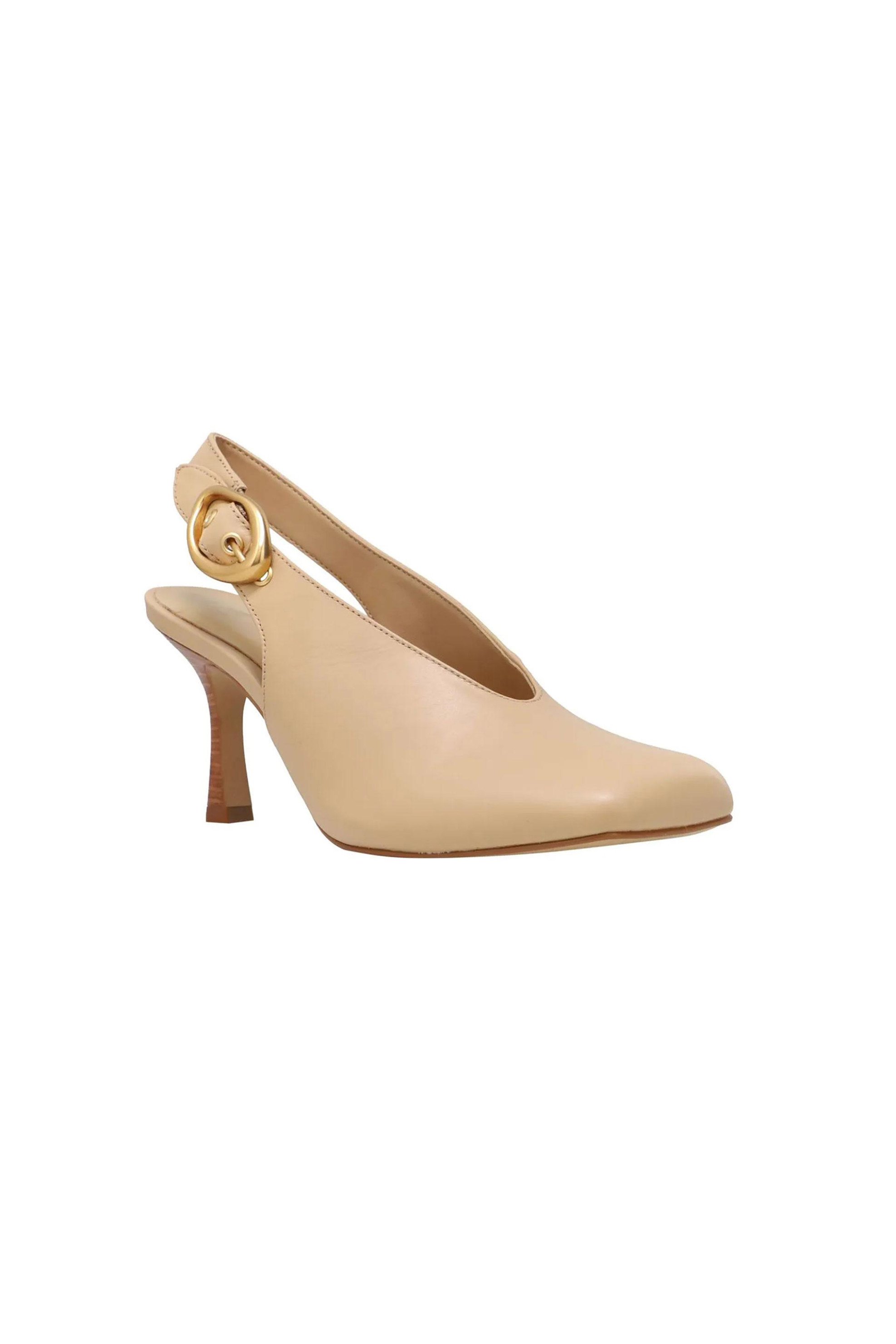 Carrano γυναικείες δερμάτινες γόβες slingback - 761007-FACL01 Μπεζ φωτογραφία