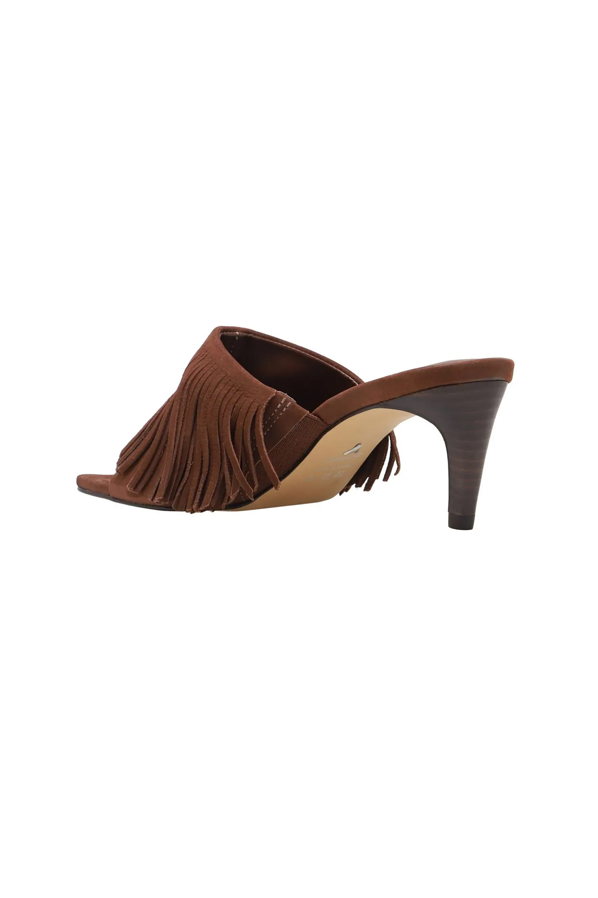 Carrano γυναικεία mule με χαμηλό τακούνι με κρόσια - 883004-FACL01 Καφέ φωτογραφία