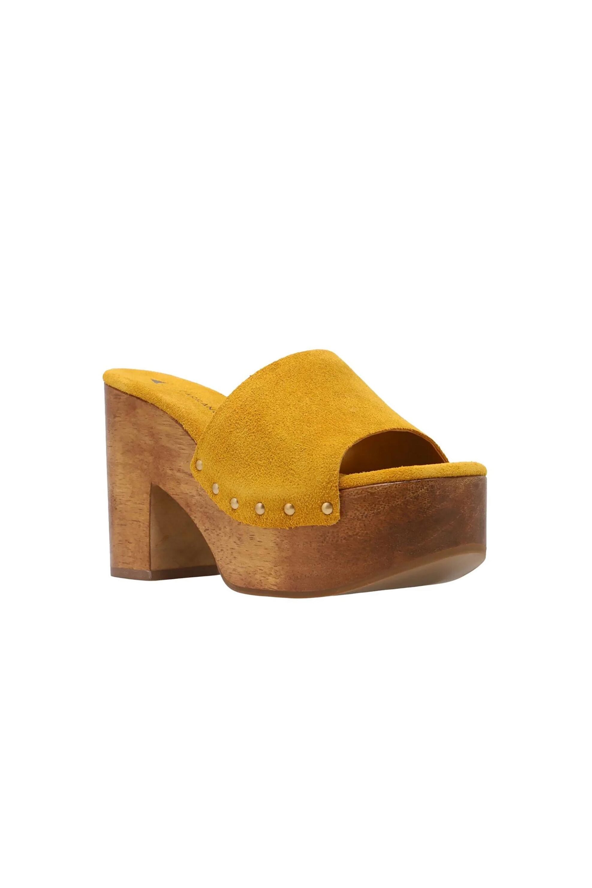 Carrano γυναικεία mule με χοντρό τακούνι - 937004-MAD01 Κίτρινο