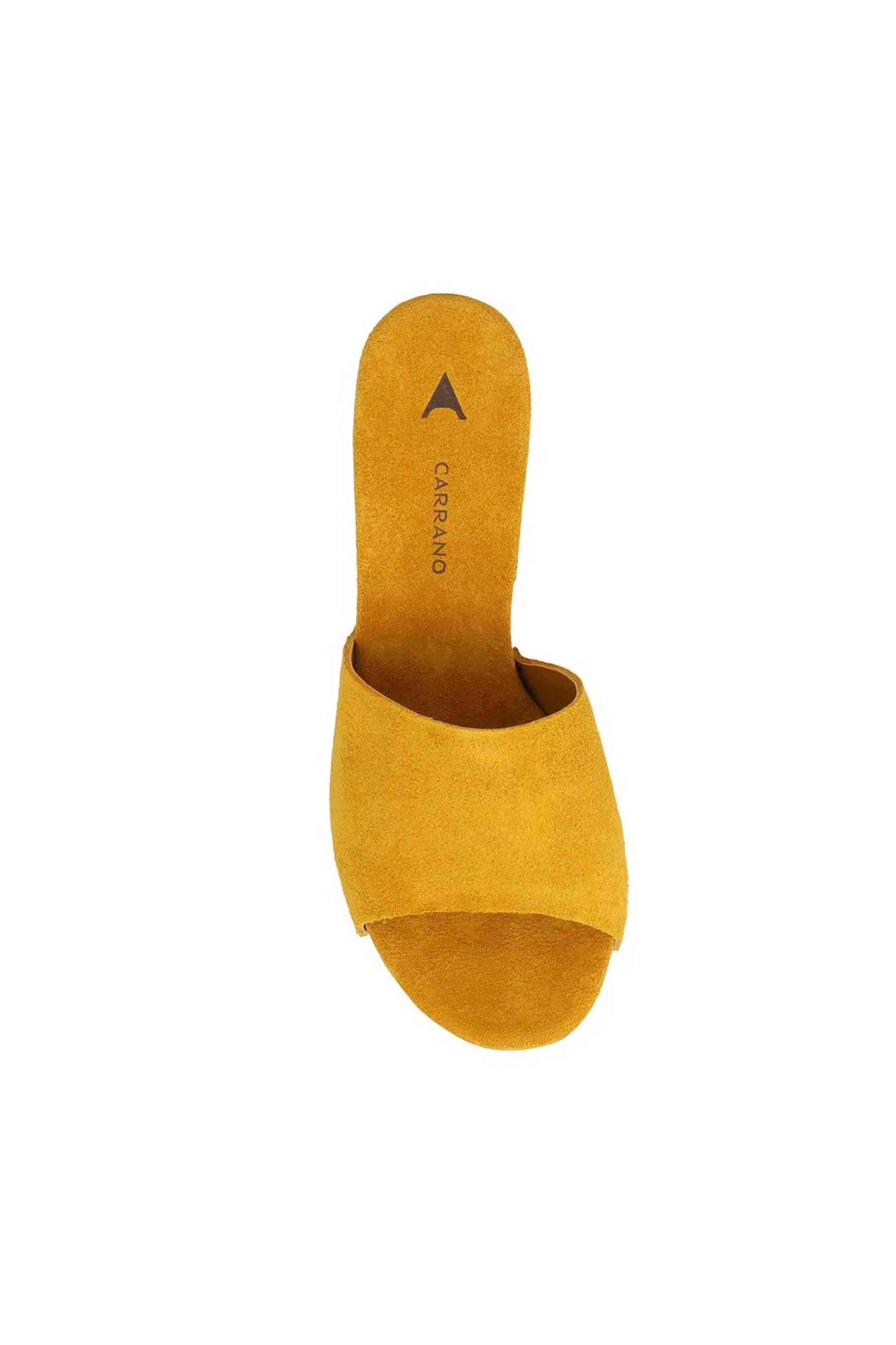 Carrano Γυναικεία Mule με Χοντρό Τακούνι - 937004-Mad01 Κίτρινο