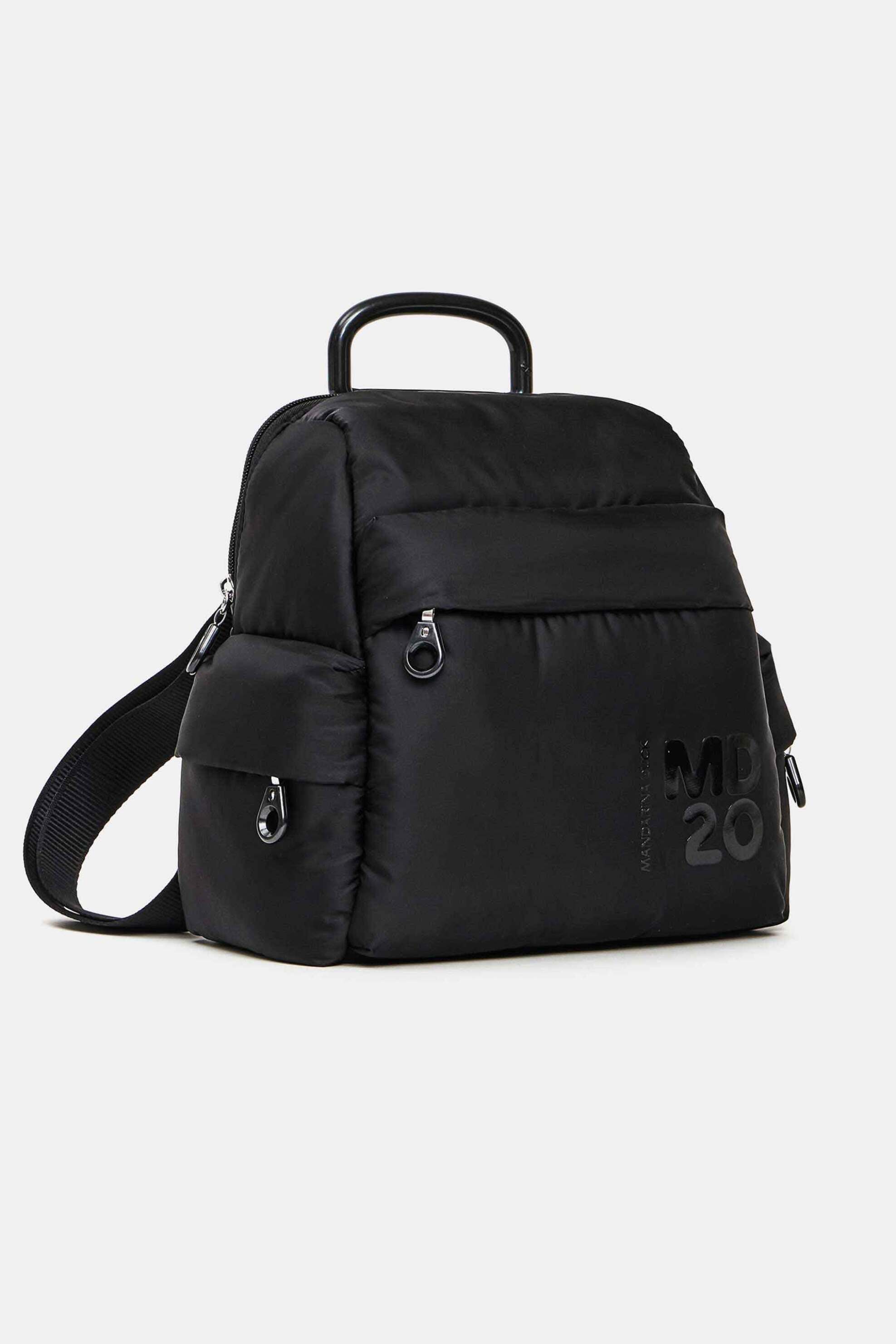 Mandarina Duck γυναικείο υφασμάτινο backpack με λογότυπο - P10ONTT1 Μαύρο φωτογραφία
