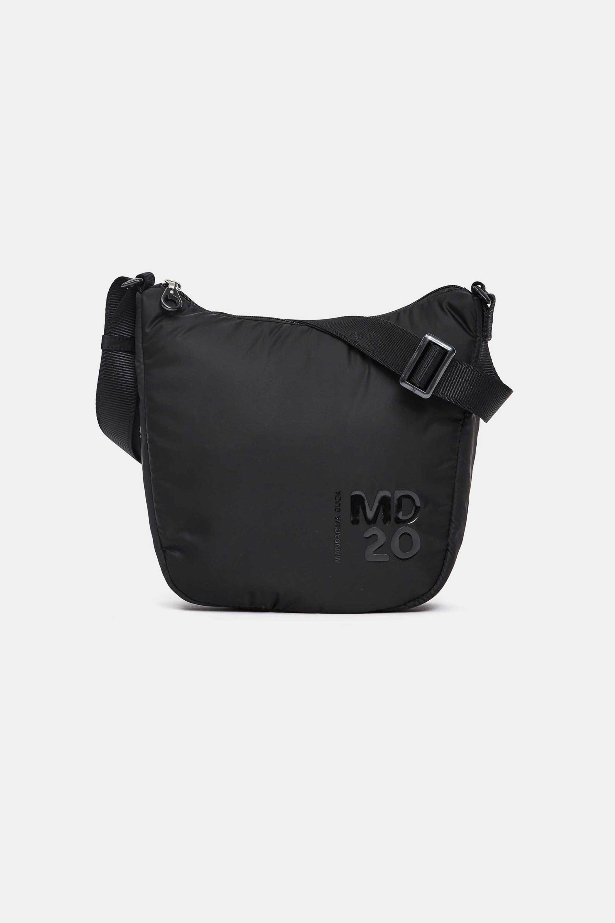 MANDARINA DUCK Mandarina Duck γυναικεία υφασμάτινη τσάντα ώμου με λογότυπο - P10ONTV1 Μαύρο