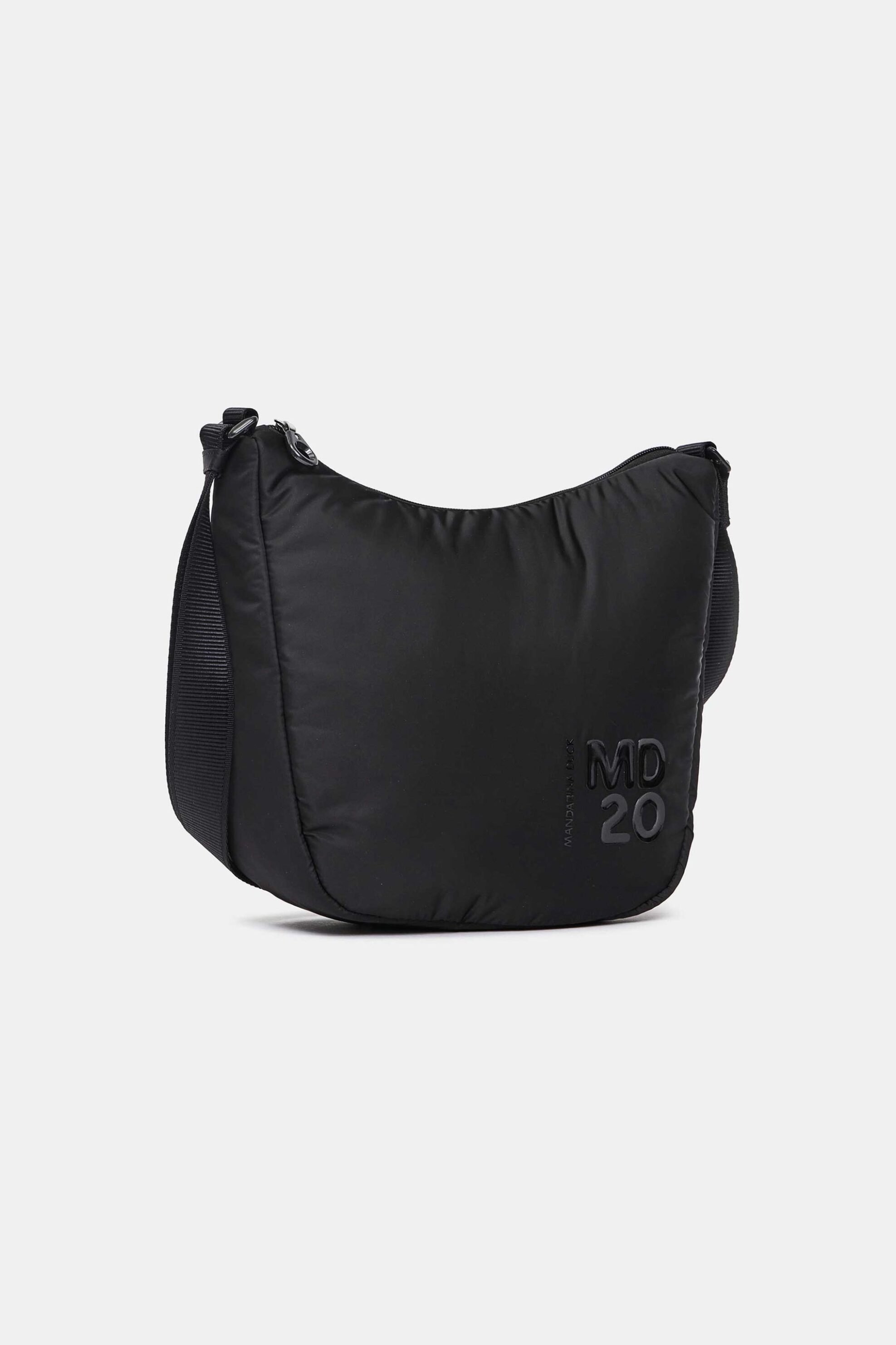 Mandarina Duck γυναικεία υφασμάτινη τσάντα ώμου με λογότυπο - P10ONTV1 Μαύρο φωτογραφία