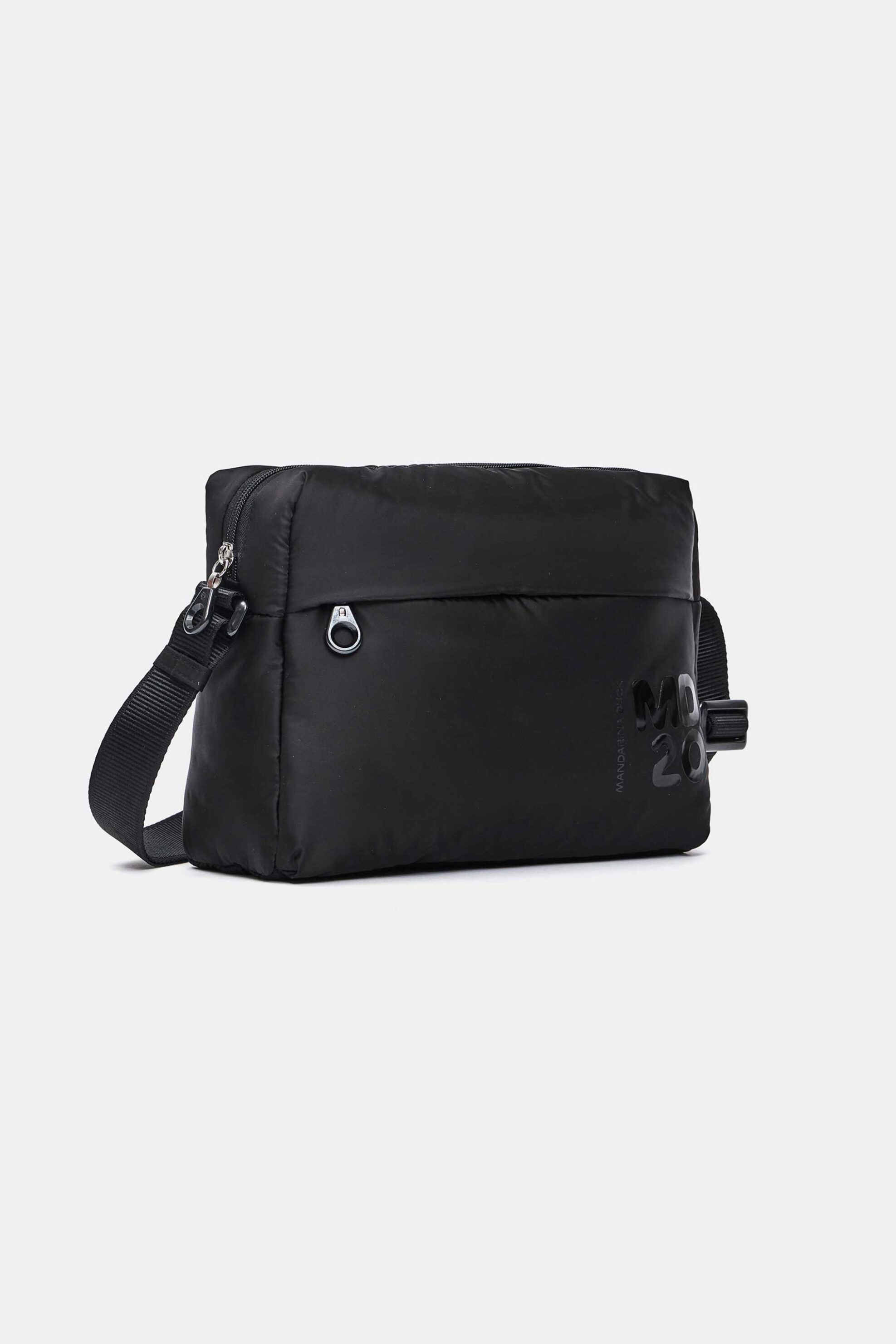 Mandarina Duck γυναικεία υφασμάτινη τσάντα ώμου με λογότυπο - P10ONTV8 Μαύρο φωτογραφία