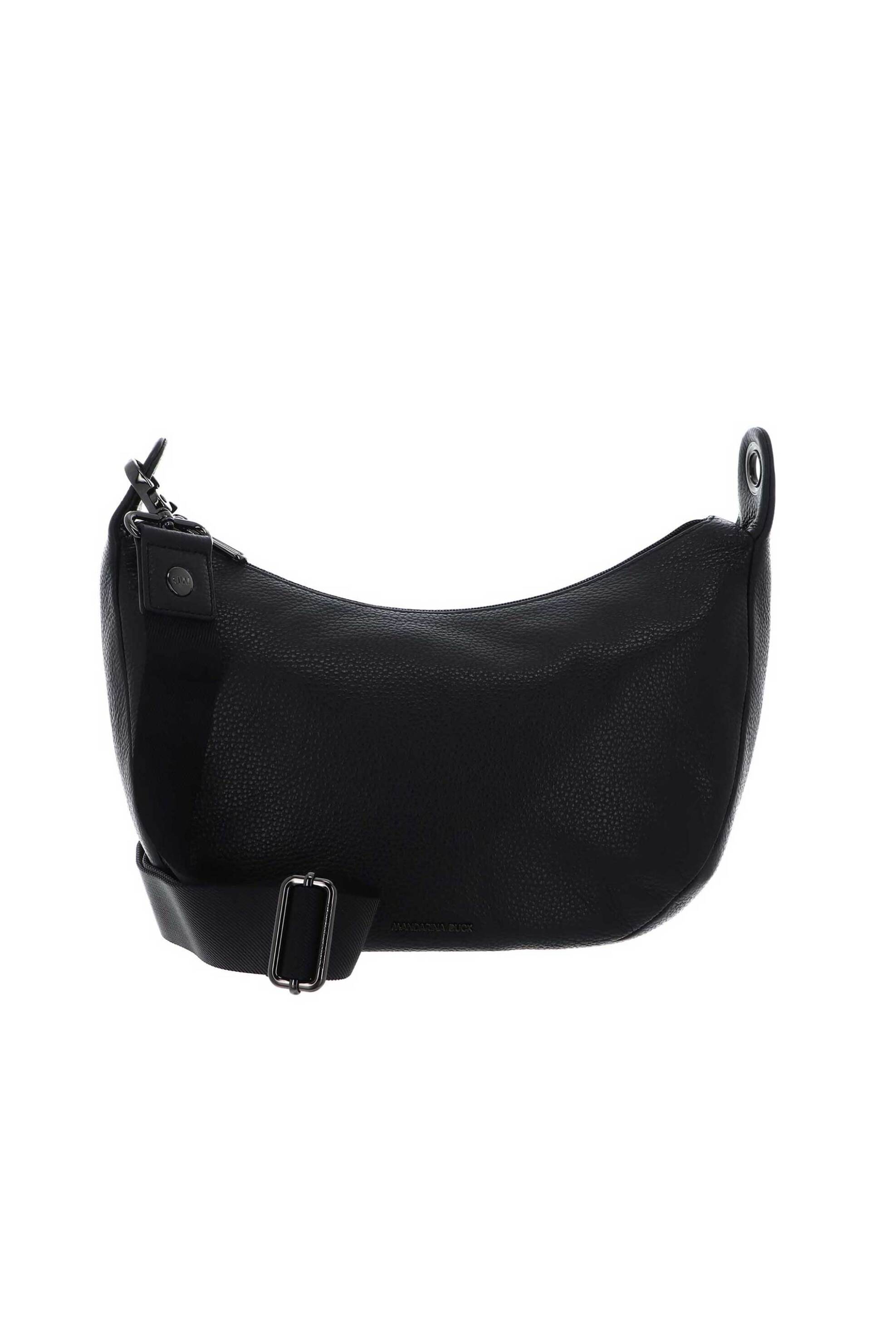 MANDARINA DUCK Mandarina Duck γυναικεία τσάντα crossbody hobo με ανάγλυφο μεταλλικό λογότυπο - P10FZT03 Μαύρο