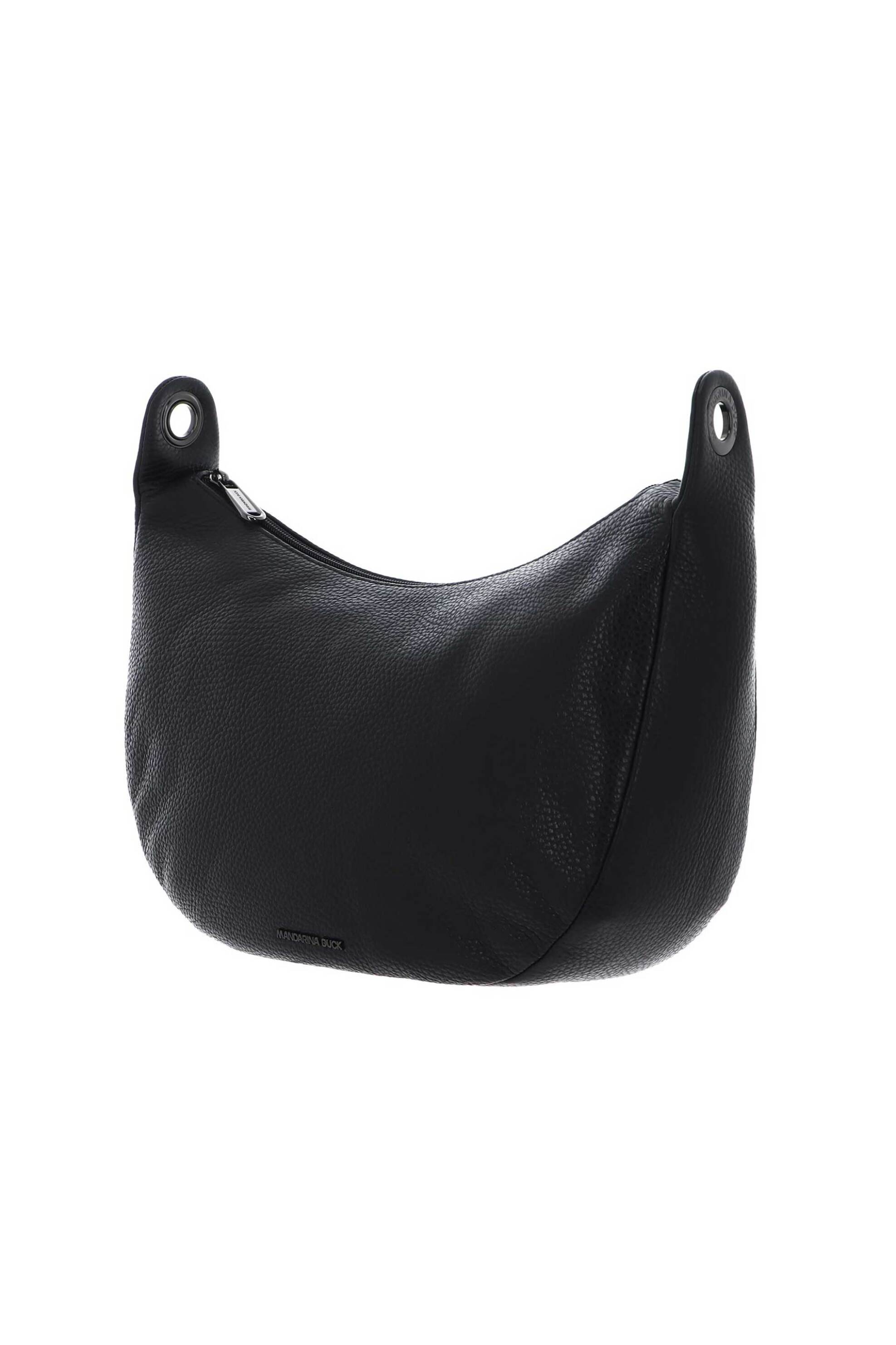 Mandarina Duck γυναικεία τσάντα crossbody hobo με ανάγλυφο μεταλλικό λογότυπο - P10FZT03 Μαύρο φωτογραφία