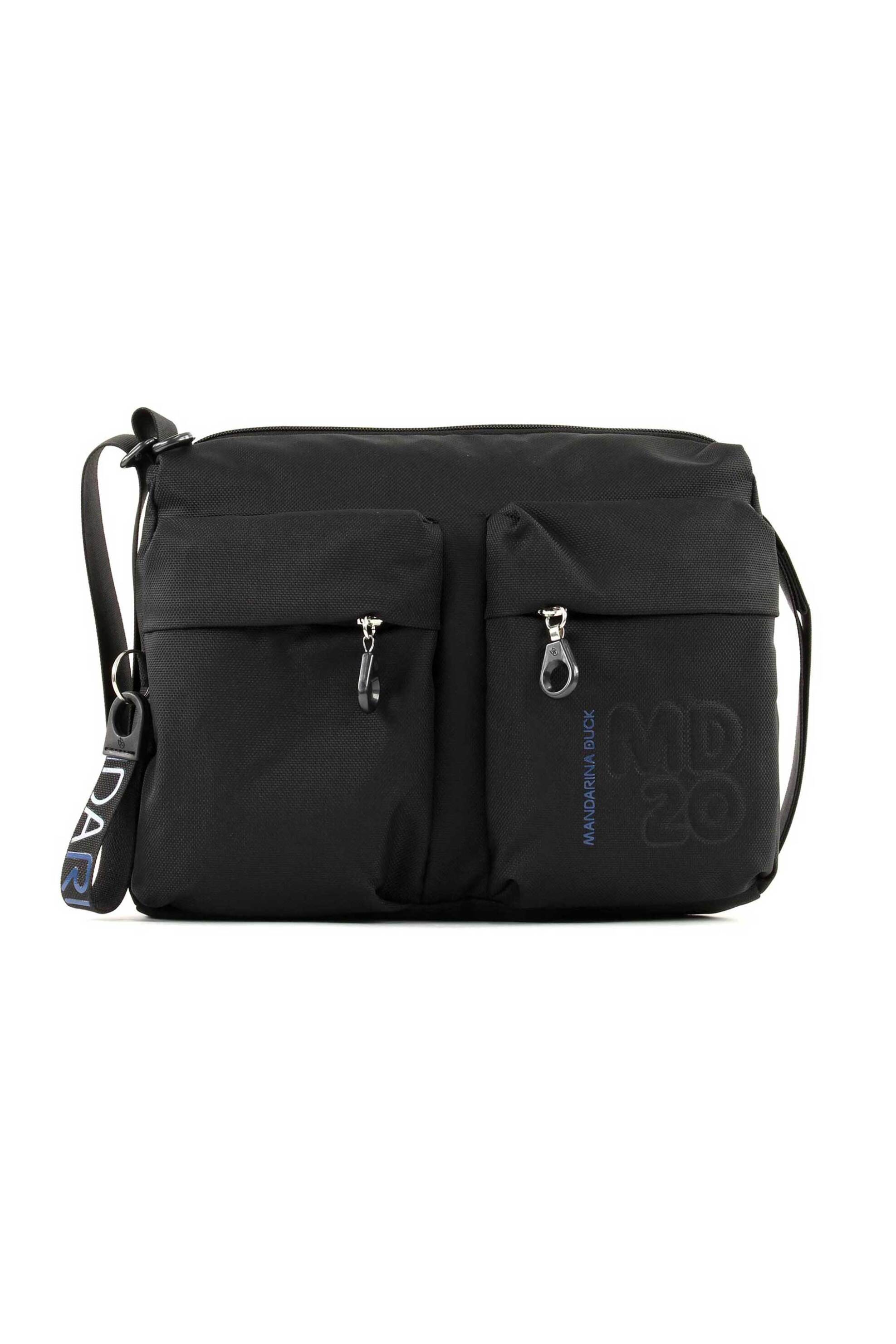 Mandarina Duck γυναικεία τσάντα ώμου με ανάγλυφο λογότυπο - P10QMTT5 Μαύρο