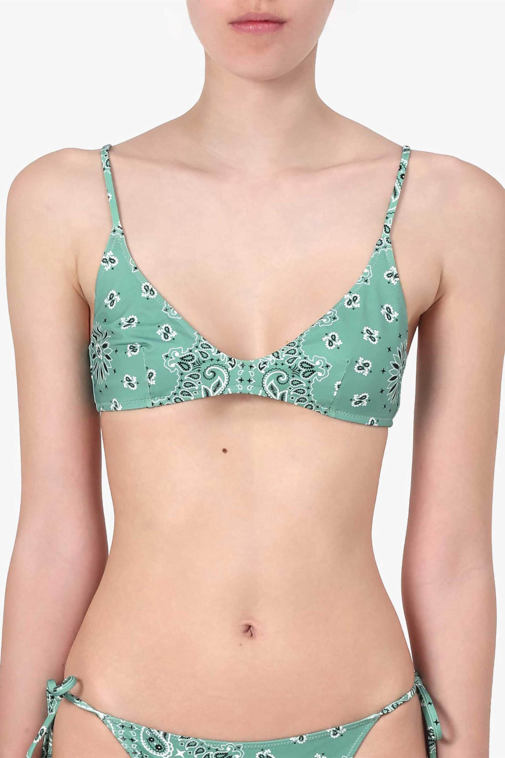 MC2 Saint Barth γυναικείο μαγιό μπικίνι τοπ triangle με print "Paloma" - PALO001-01089H Βεραμάν