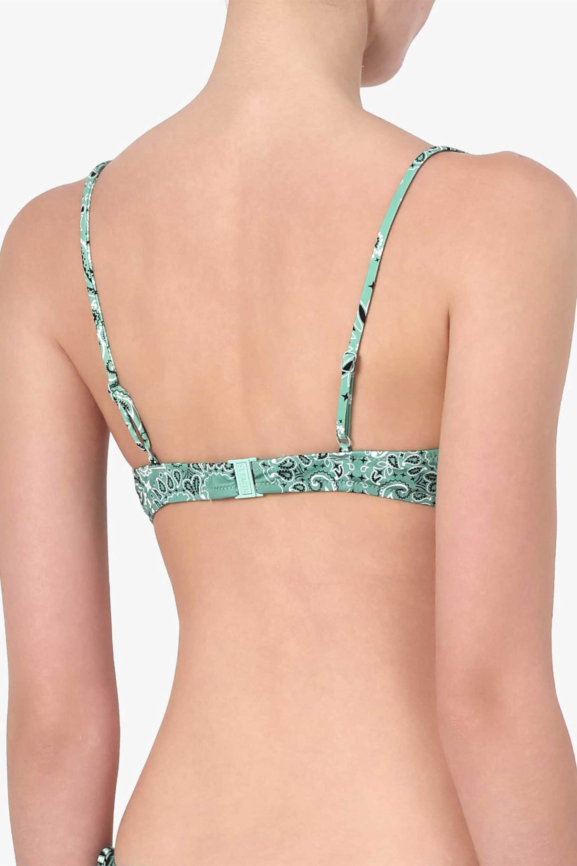 MC2 Saint Barth γυναικείο μαγιό μπικίνι τοπ triangle με print "Paloma" - PALO001-01089H Βεραμάν