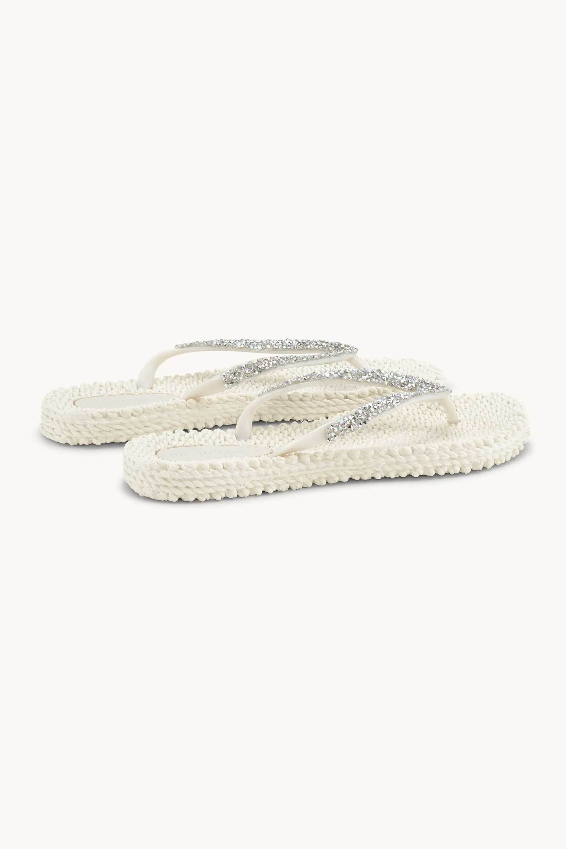 Ilse Jacobsen γυναικείες σαγιονάρες με rhinestones - CHEERFUL03G-120 Κρέμ φωτογραφία
