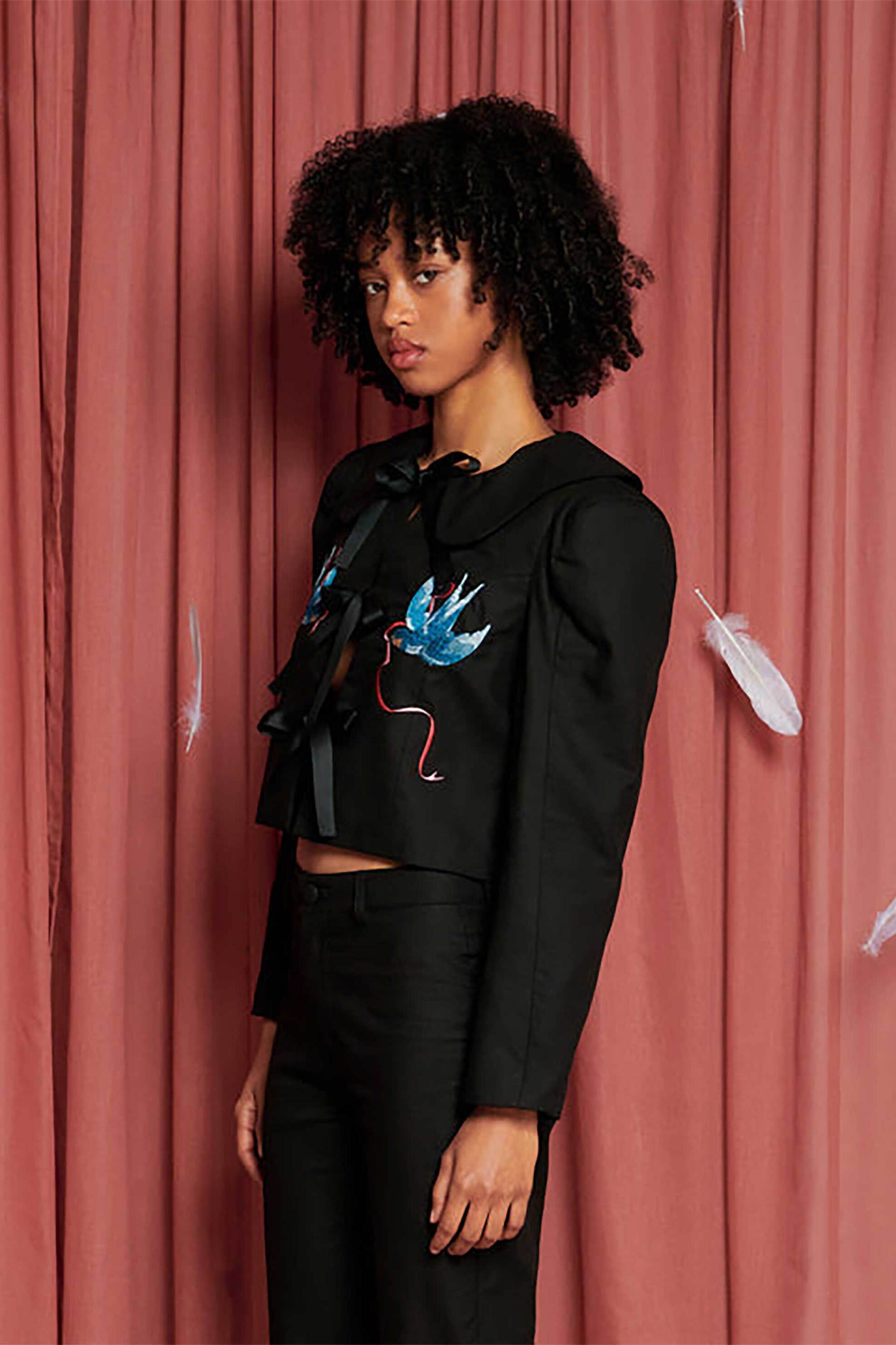 Sister Jane γυναικείο jacket "Turtle Dove Bow" - JK316BLK Μαύρο φωτογραφία