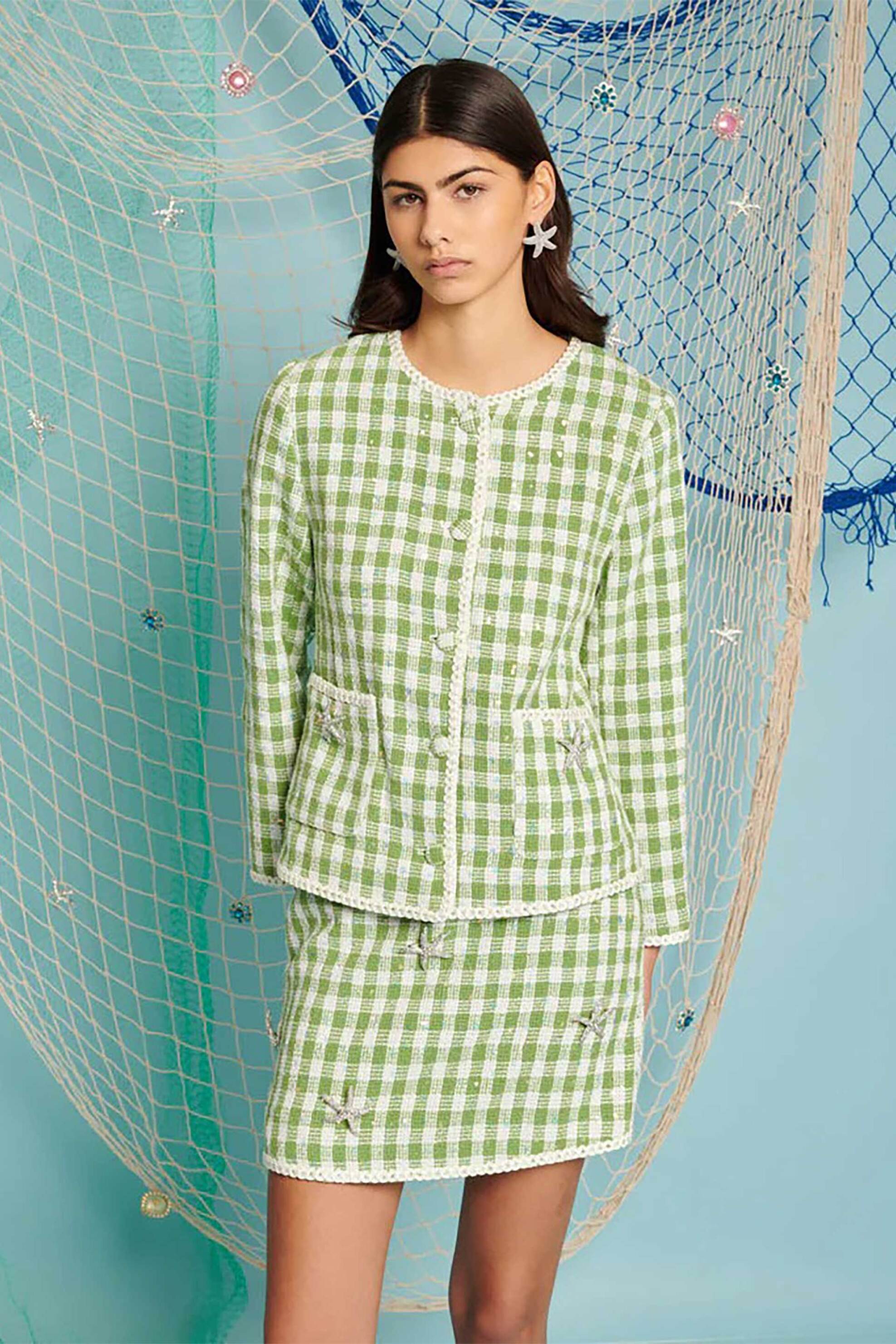 SISTER JANE Sister Jane γυναικείο jacket "Coastal Tweed" - JKD068GRN Πράσινο