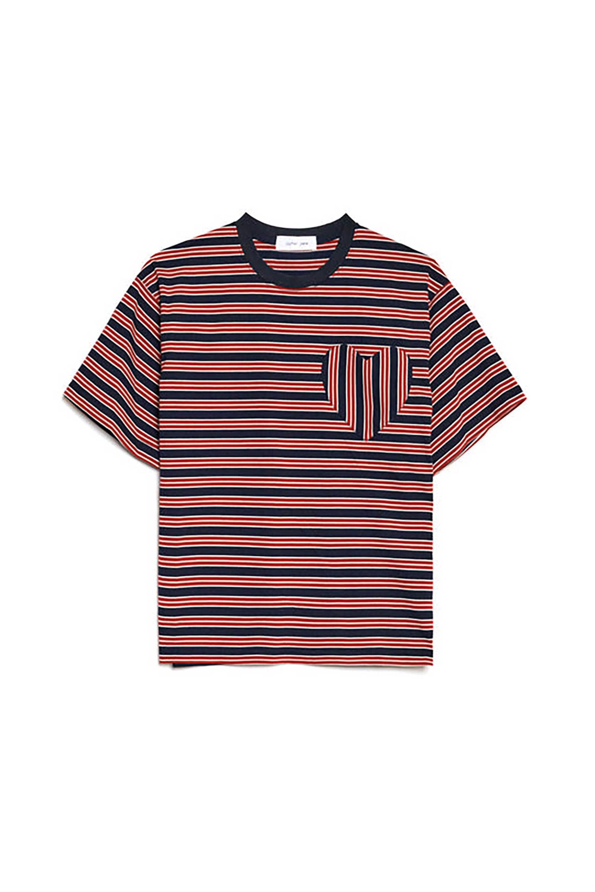 Sister Jane Γυναικείο Ριγέ T-Shirt με Τσέπη Soleil - Tom023Ble Κόκκινο