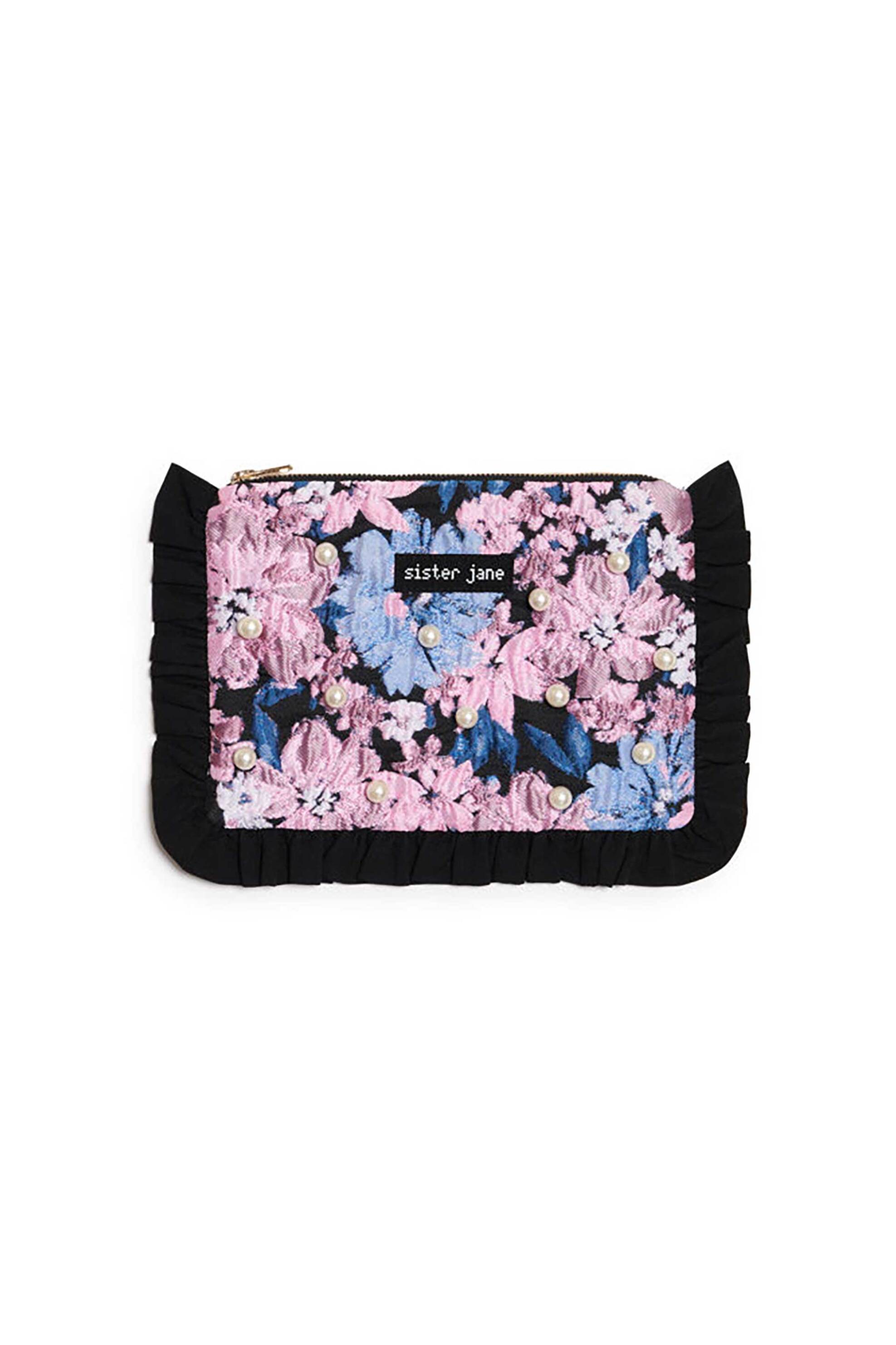 Sister Jane γυναικείο clucth με floral σχέδιο - BG053BLK Μαύρο